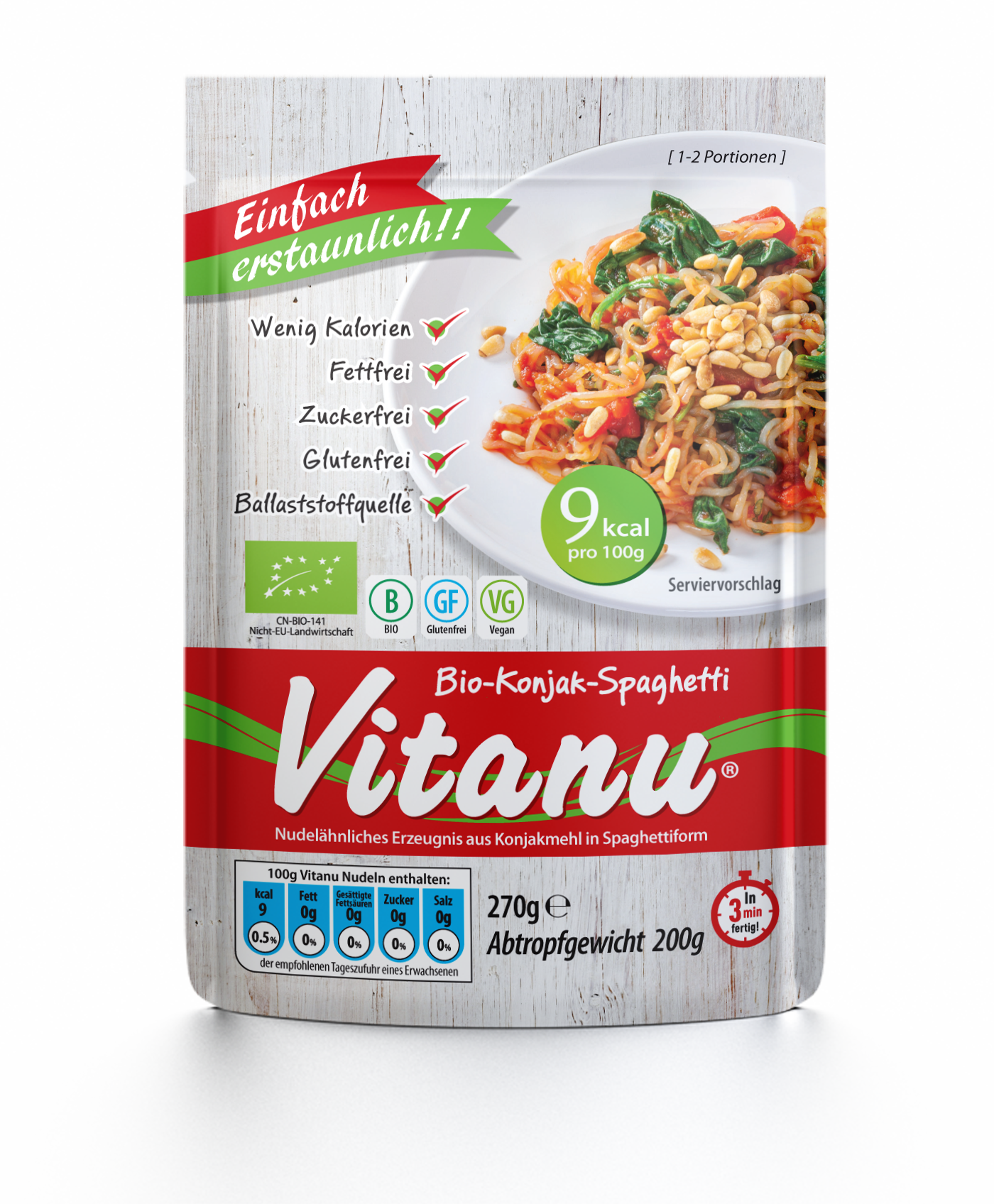 Vitanu Bio-Konjak-Spaghetti 270g