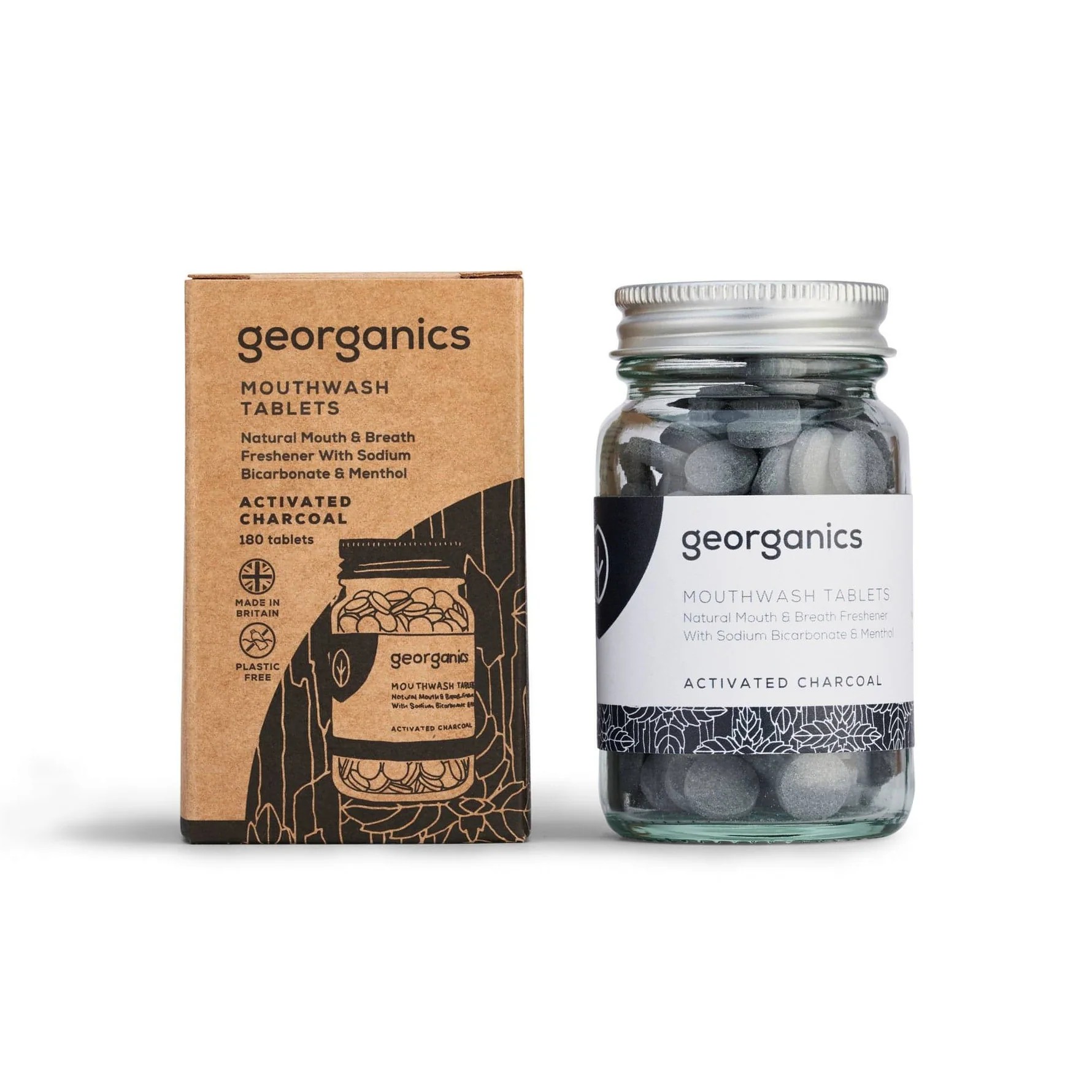 GEORGANICS Mundwasser Tabs Aktivkohle, 180tabs