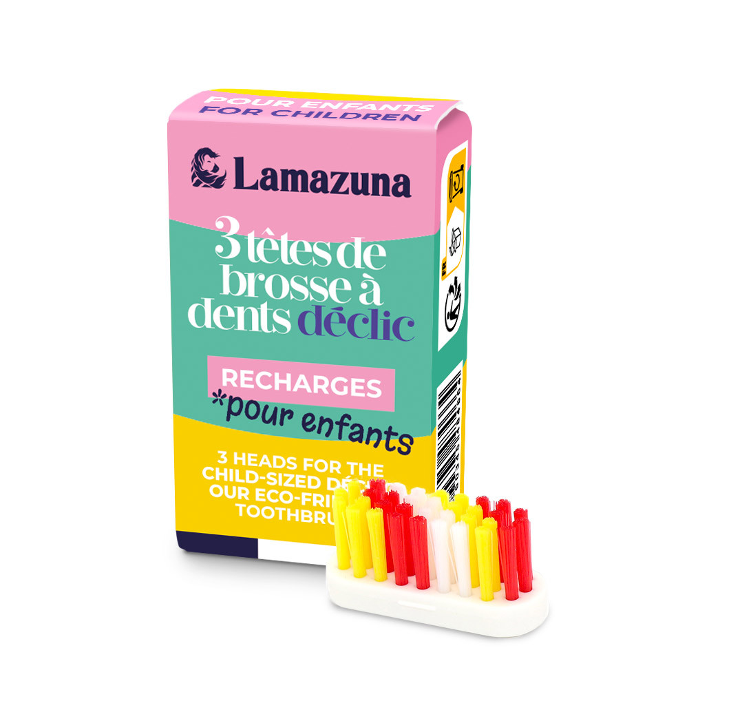 LAMAZUNA Zahnbürstenköpfe Set für Kinder 3Stk.