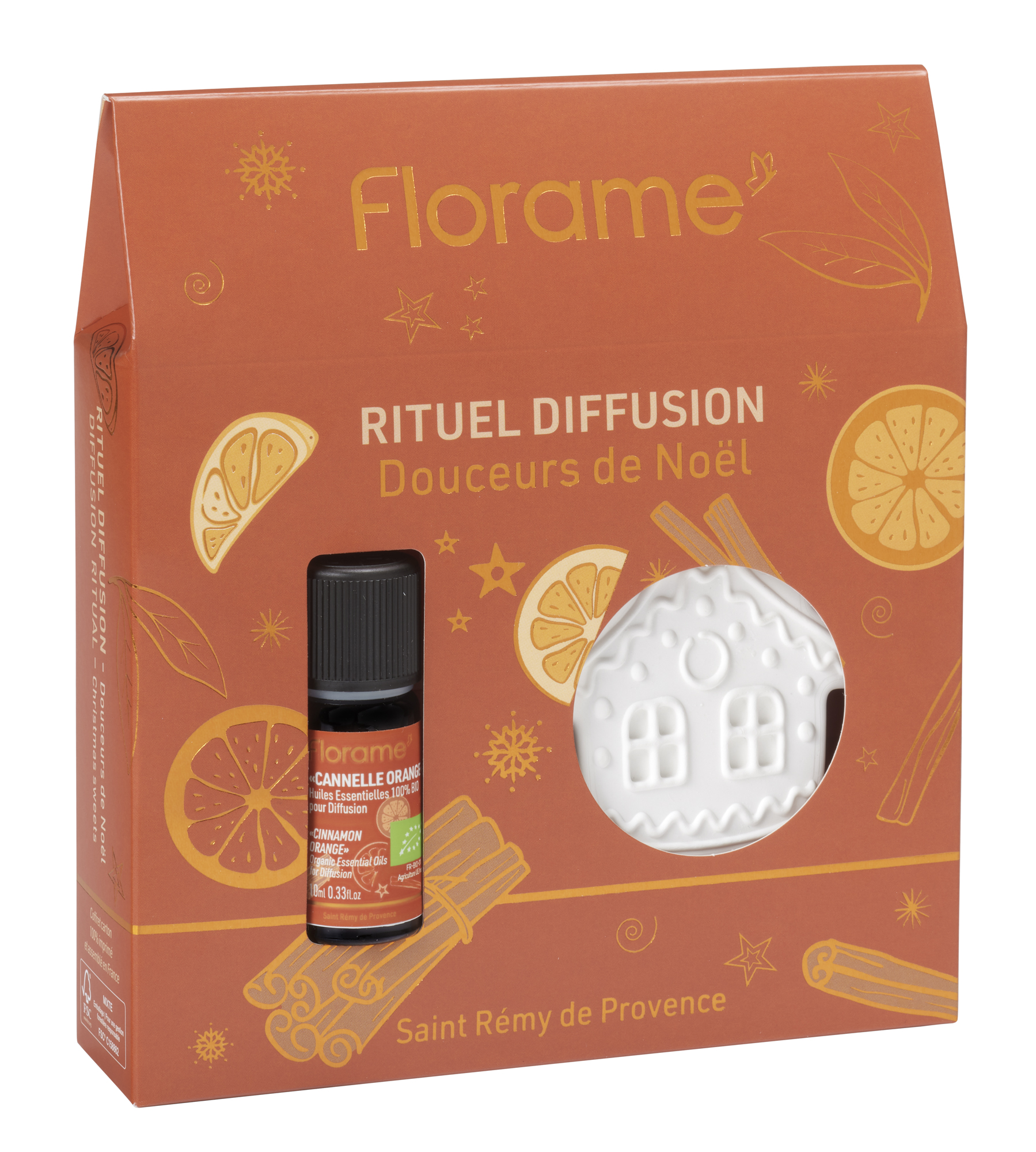 SET Zimt Orange äther. Öl + Keramikanhänger