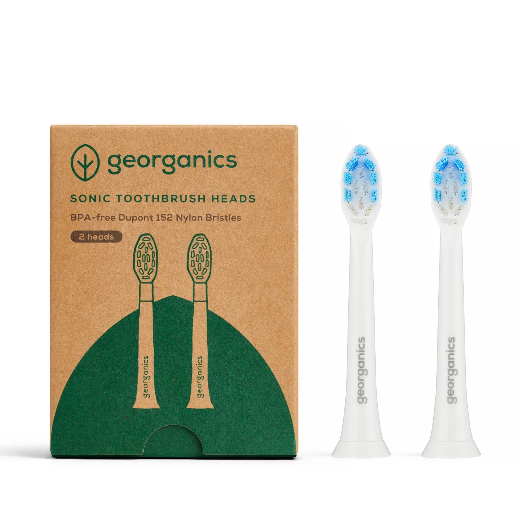 GEORGANICS Ersatzbürsten für Schallzahnbürste 2 Stk