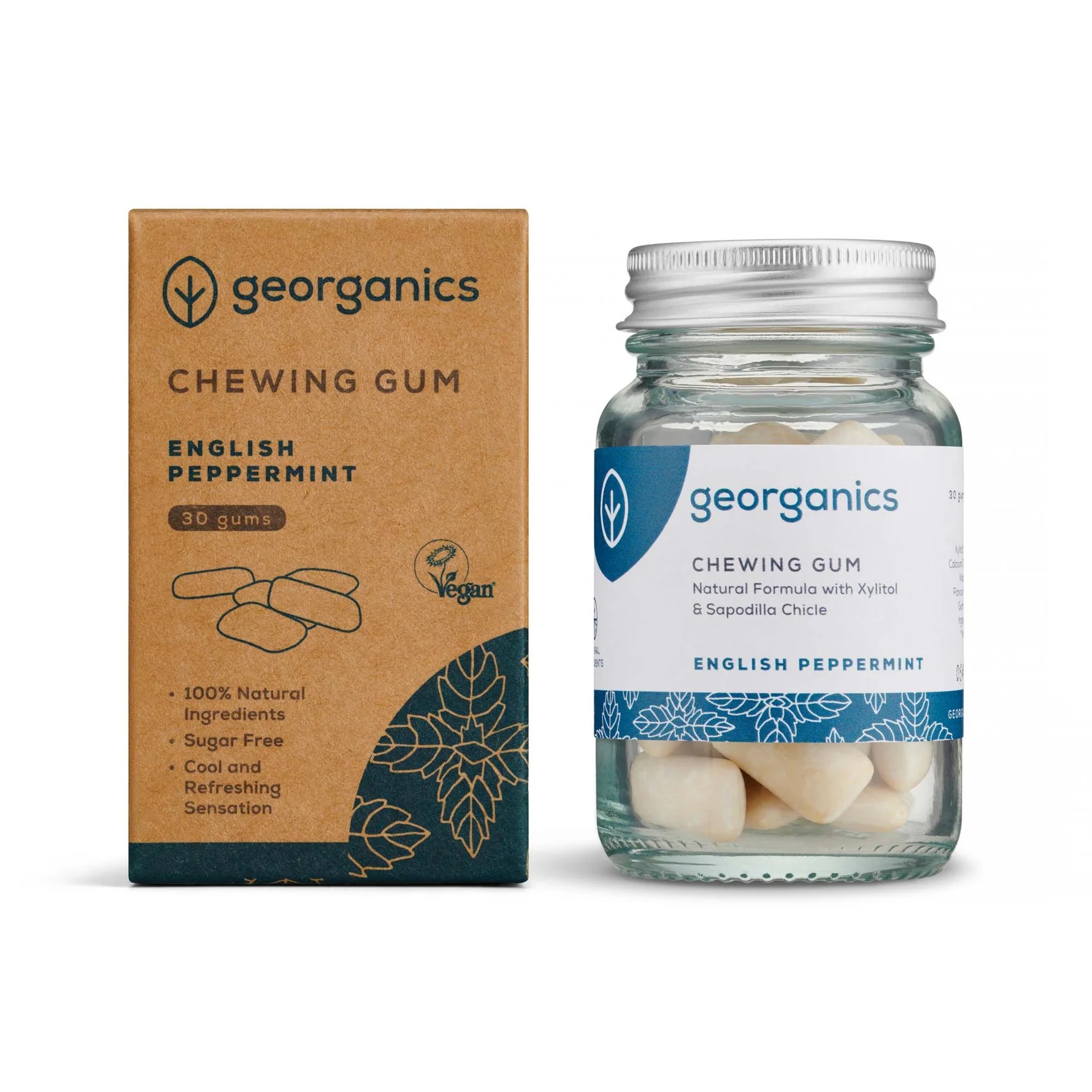 GEORGANICS  Kaugummi Pfefferminz 30gums GEORGANICS  Kaugummi Pfefferminz 30gums