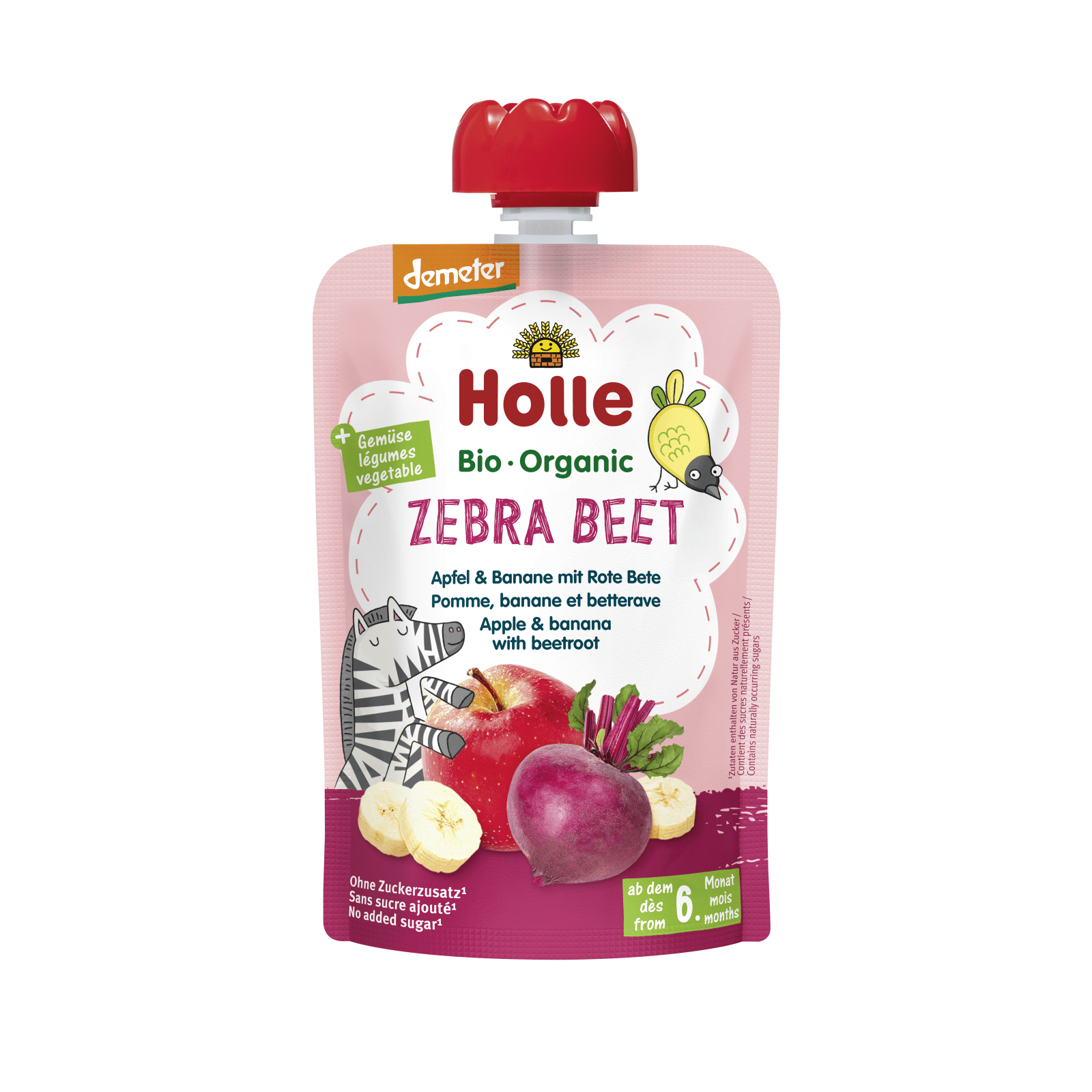 Zebra Beet - Pouchy Apfel, Banane, rote Bete, 100g