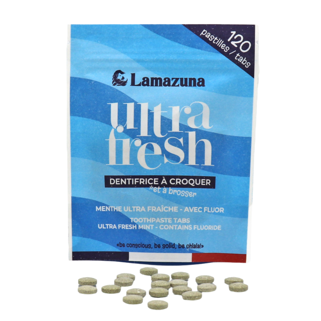 LAMAZUNA Zahnputztabletten Ultra Fresh mit FLUOR 120 Tbl