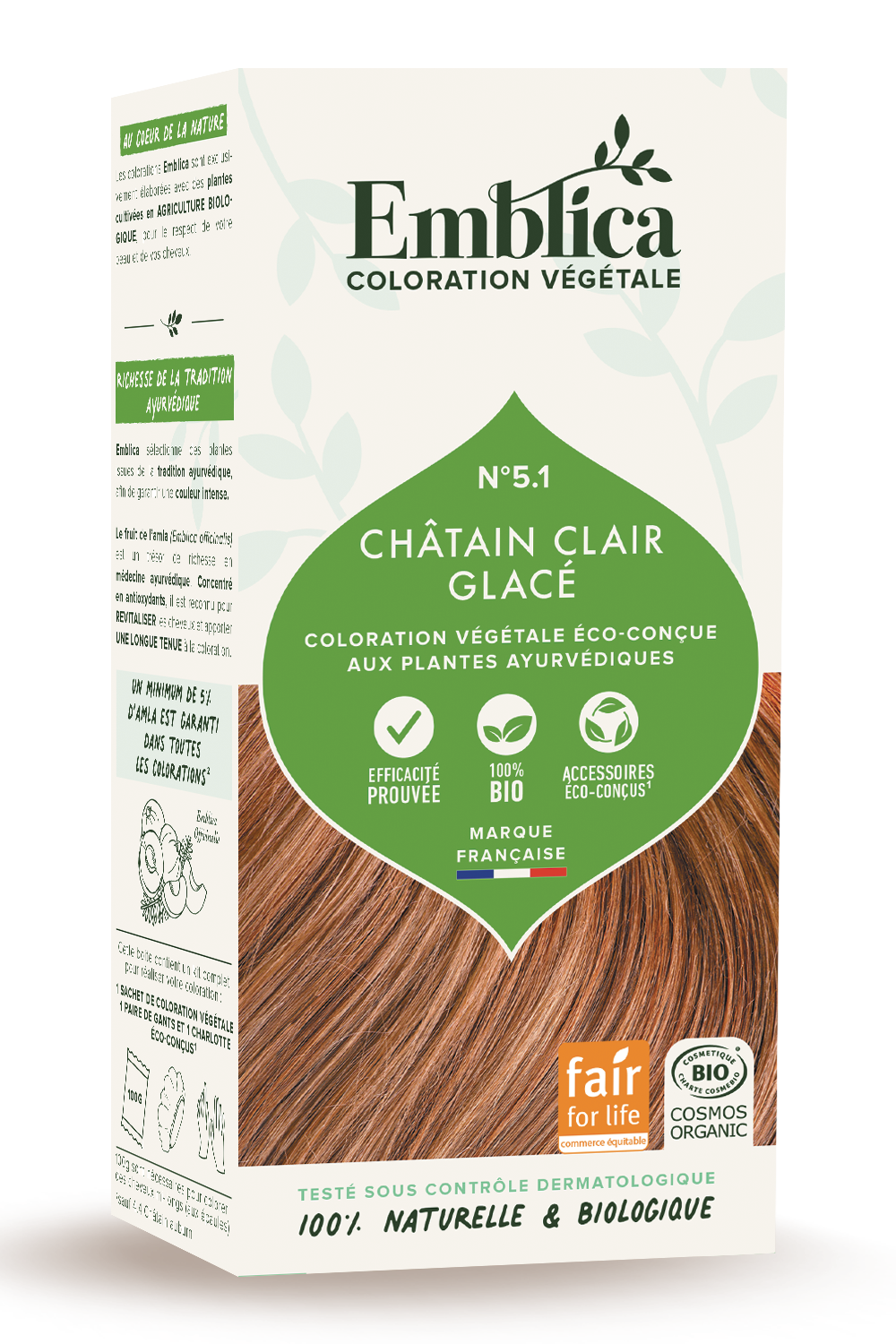 Pflanzen-Haarfarbe 5.1 Hellbraun  100g