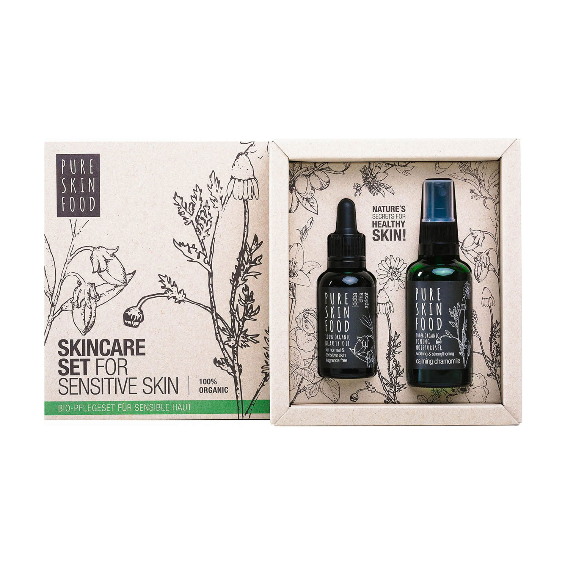 Organic Skincare Set For Sensitive Skin