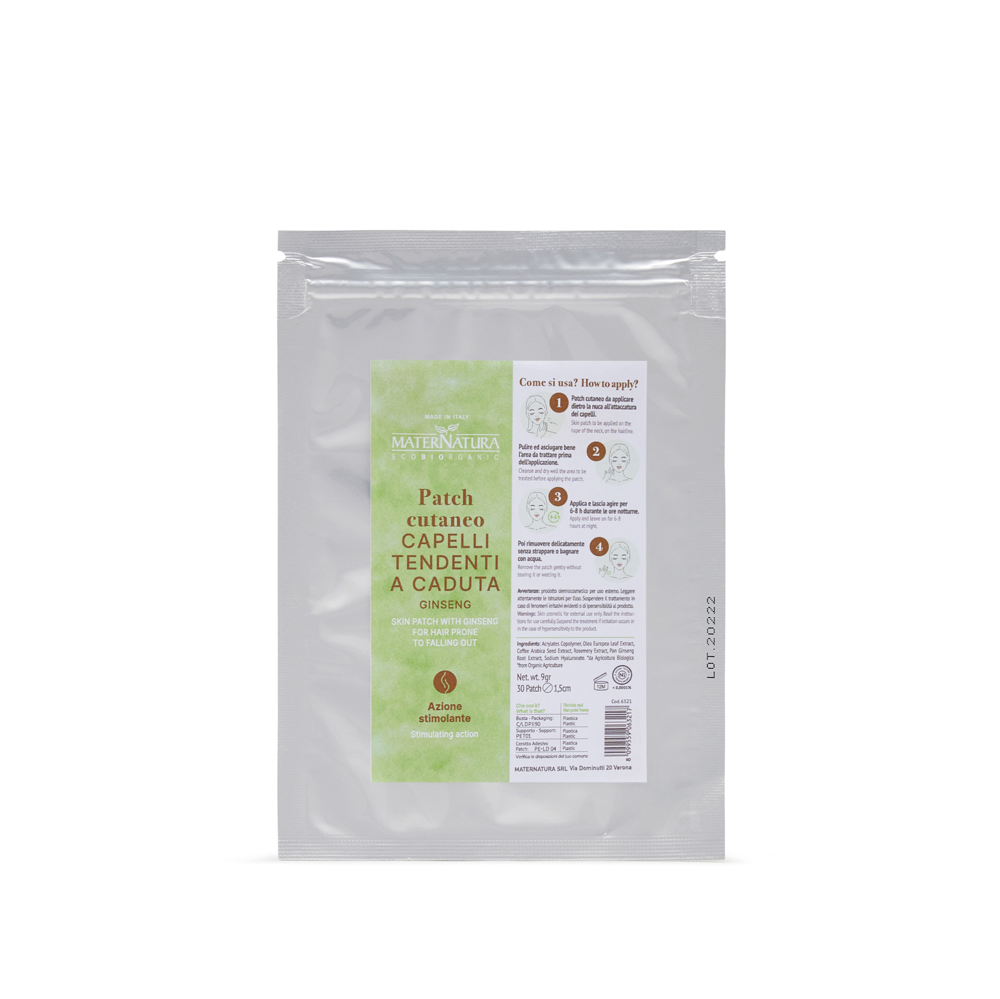 Stimulierende Patches mit Ginseng (Haarwuchsmittel) 30Stk