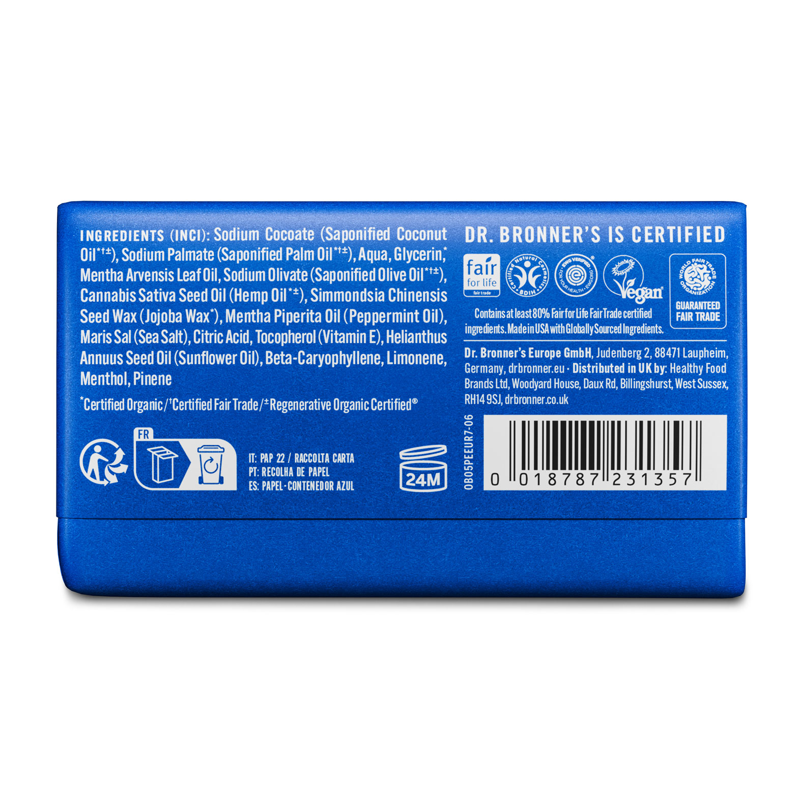 MAGIC BAR SOAP Stückseife Pfefferminze