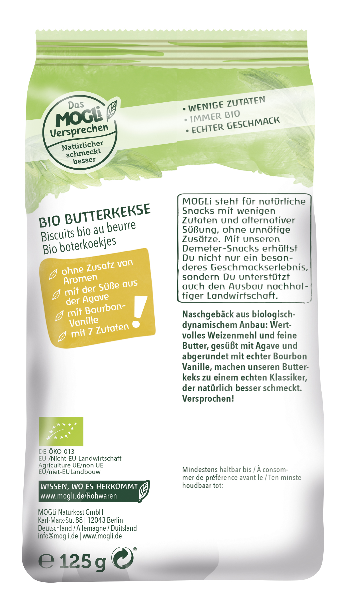 Bio Dschungel  Butter Kekse 125g