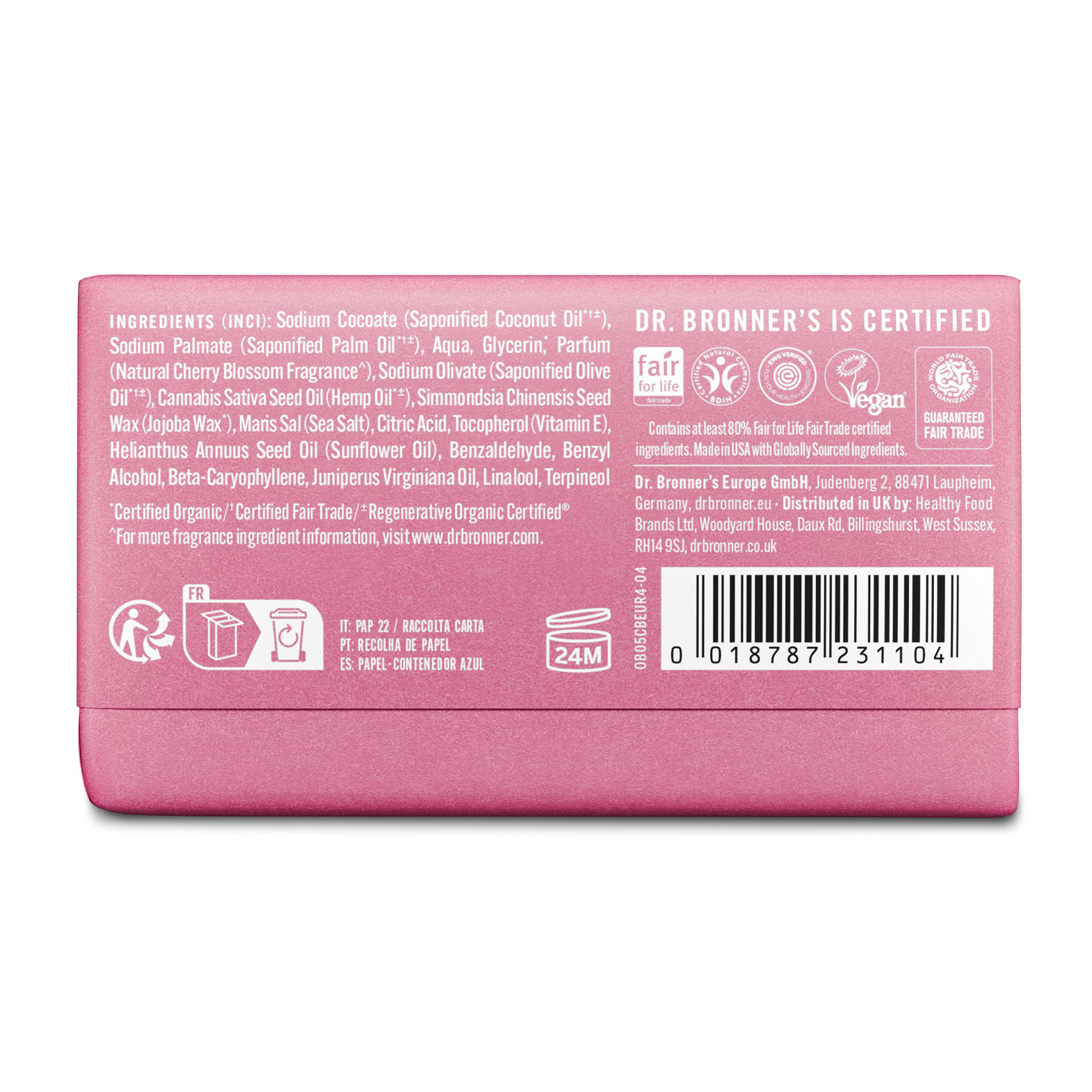 MAGIC BAR SOAP Stückseife Kirschblüte