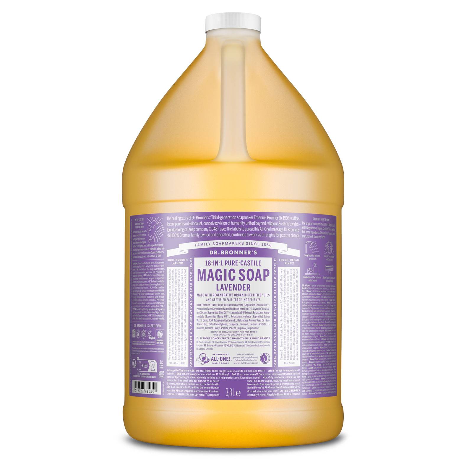 MAGIC SOAP Flüssigseife Lavendel 3,8 L (1 Gallon)