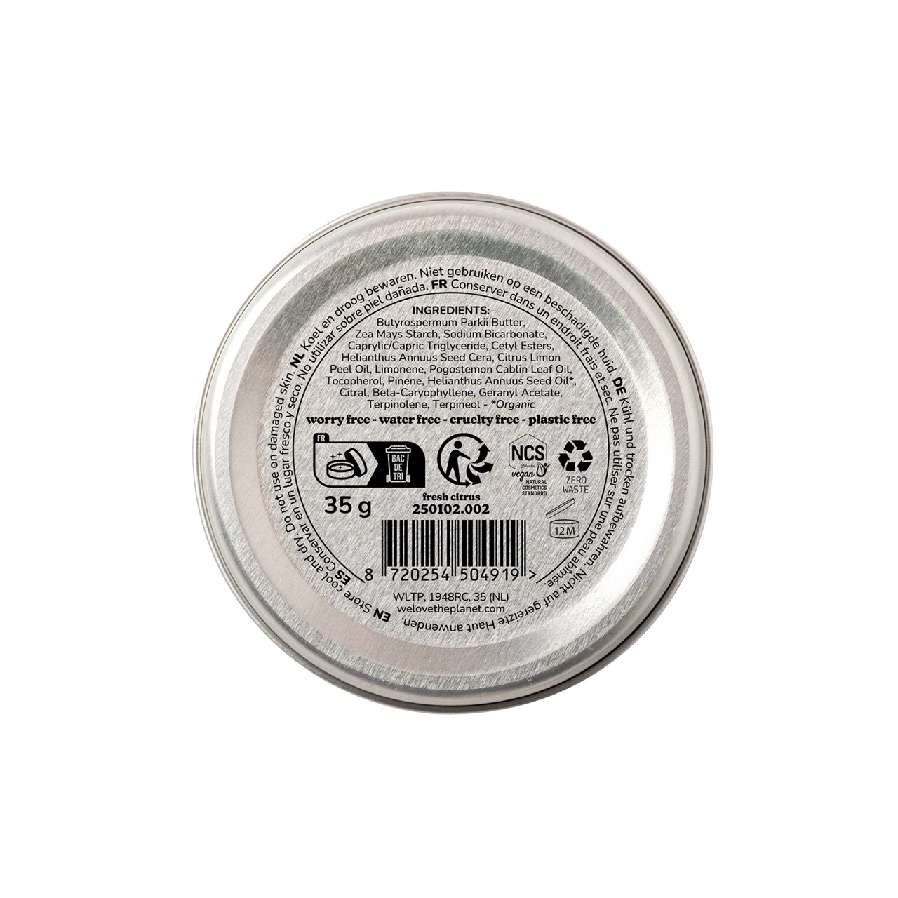 Deodorant Creme Fresh Citrus VEGAN, 35g