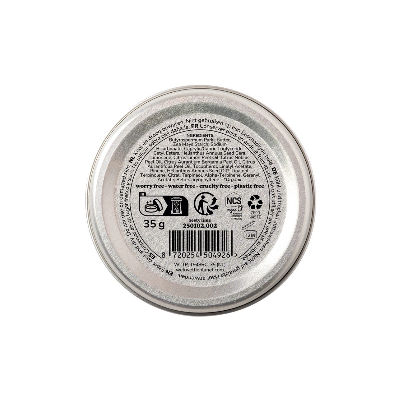 Deodorant Creme Zesty Lime VEGAN 35g