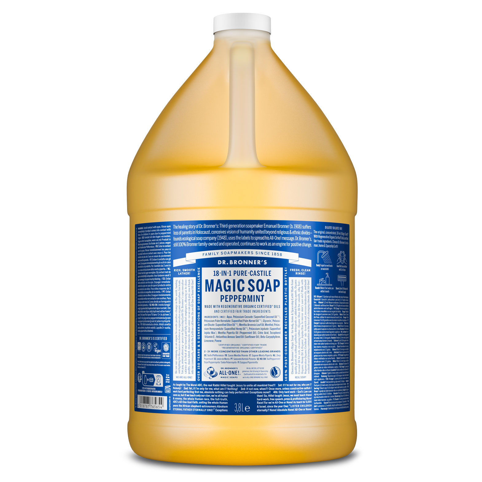 MAGIC SOAP Flüssigseife Pfefferminze 3,8 L (1 Gallon)