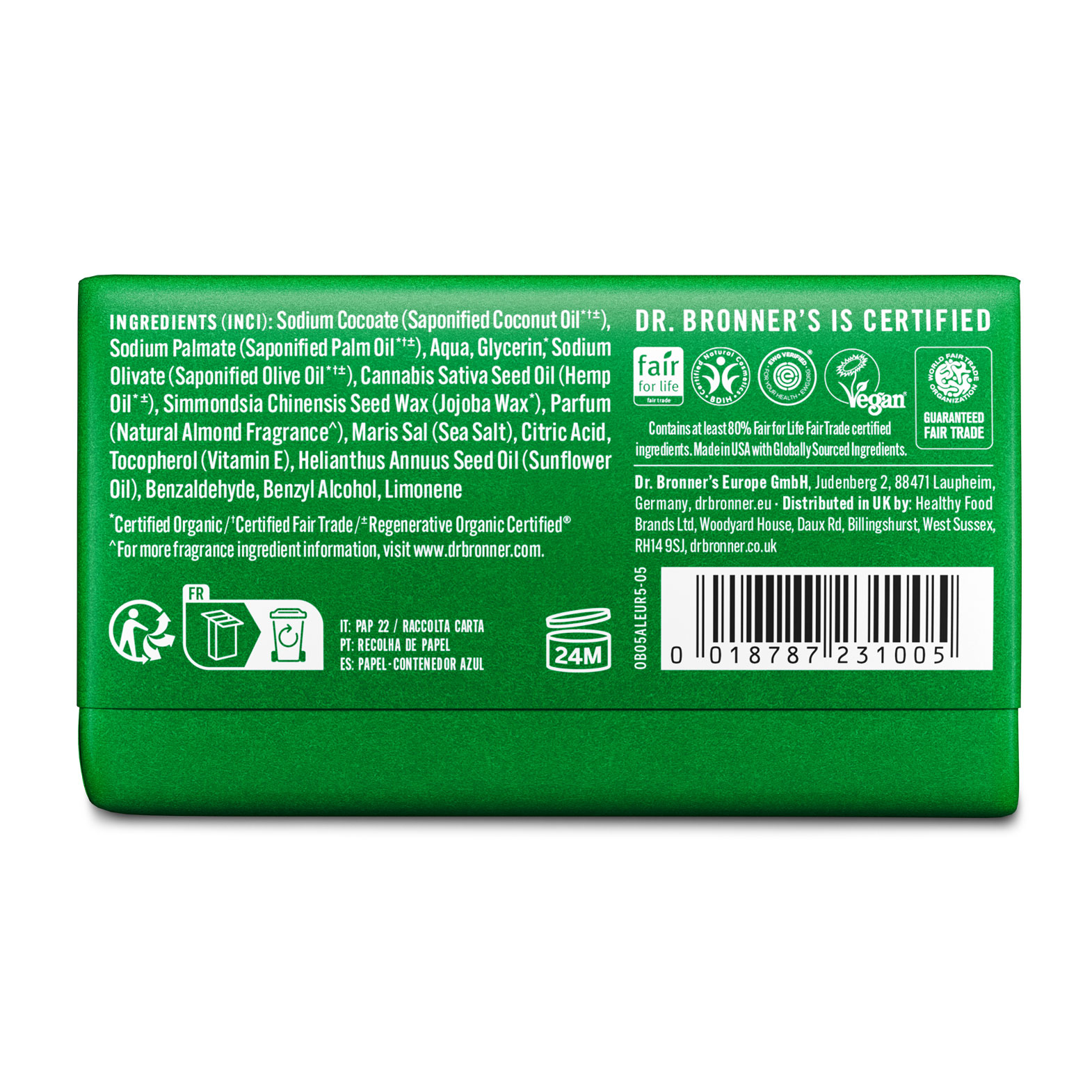 MAGIC BAR SOAP Stückseife Mandel