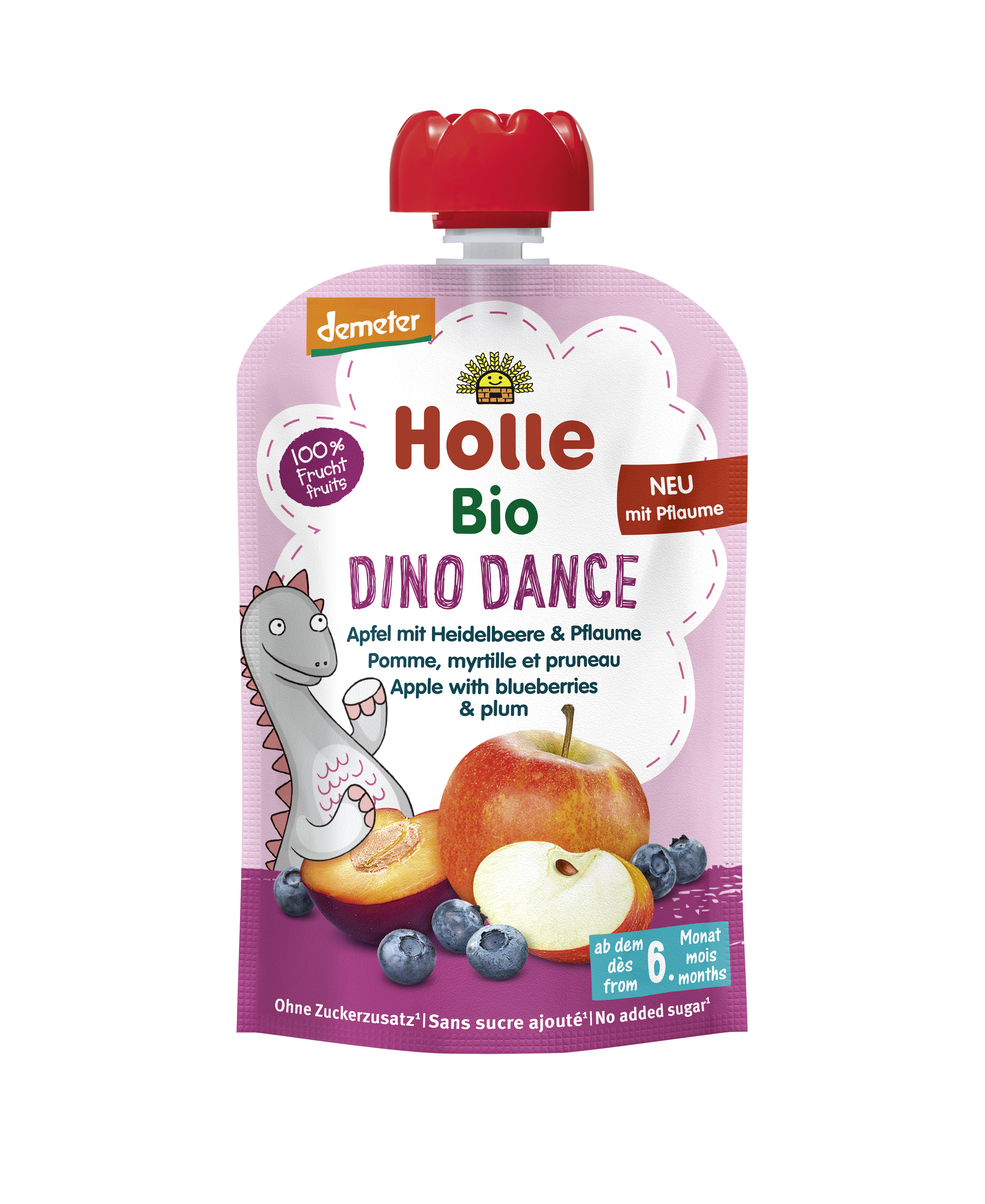 Dino Dance - Pouchy Apfel Heidelbeere Pflaume,100g