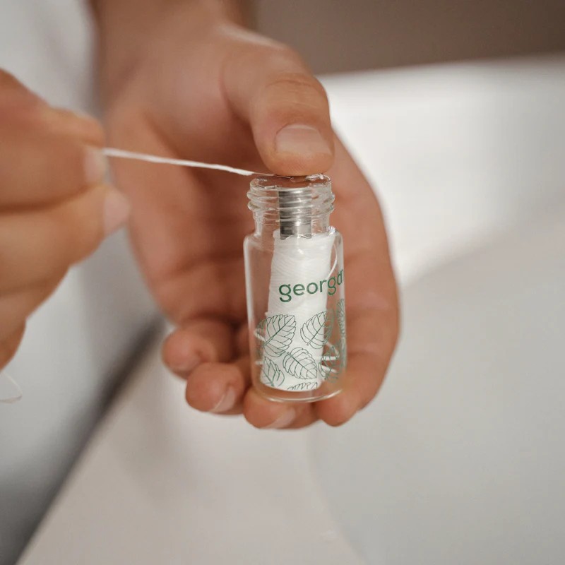 GEORGANICS Zahnseide Pfefferminz, Seide, 30mt