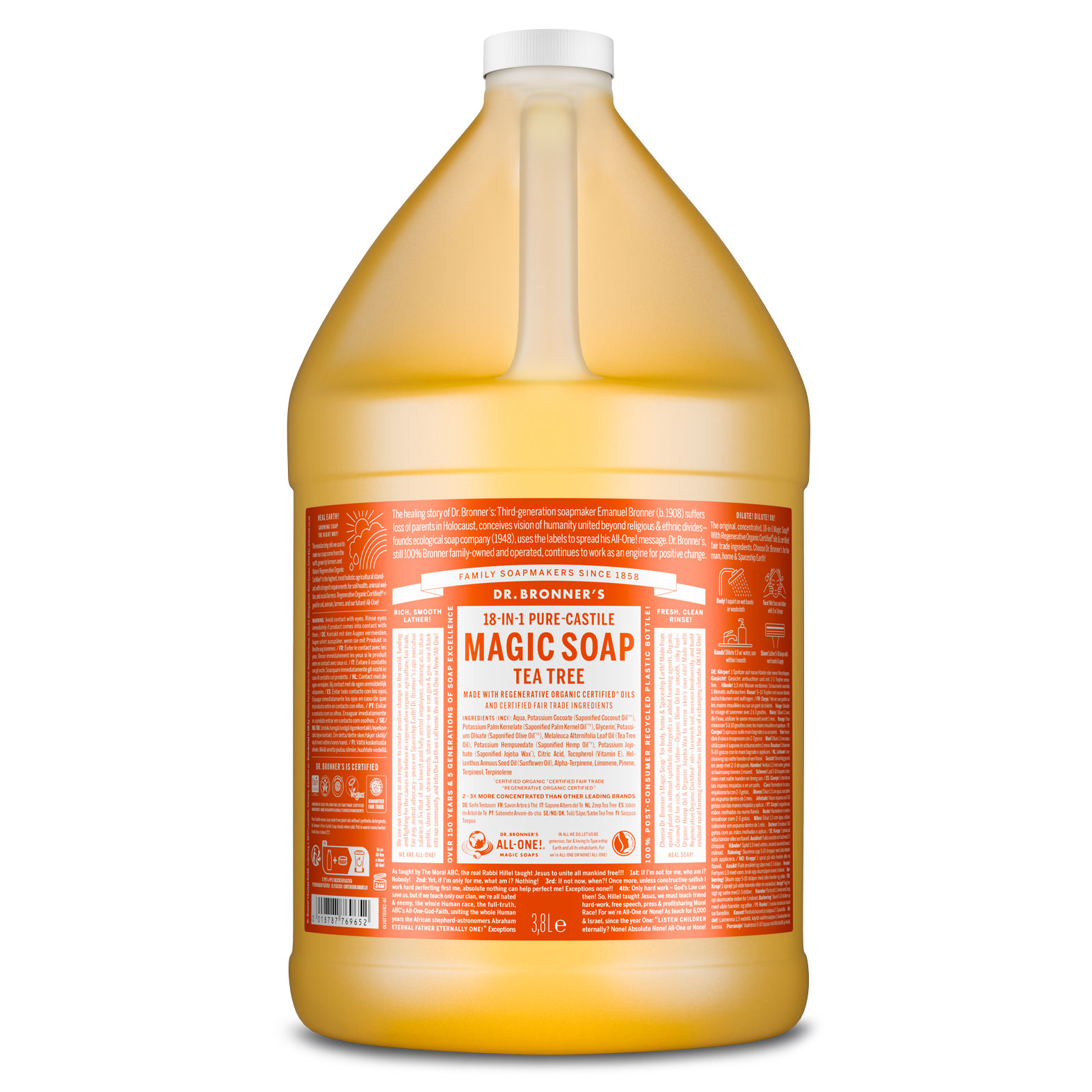 MAGIC SOAP Flüssigseife Teebaum 3,8 L (1 Gallon)