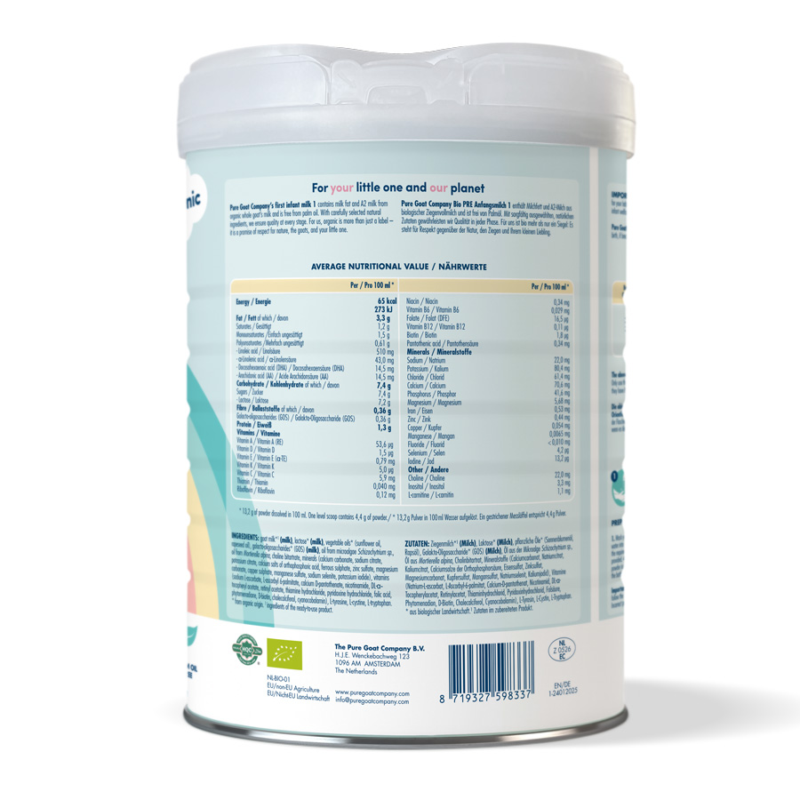 Bio Pre Anfangsmilch Ziege 800g
