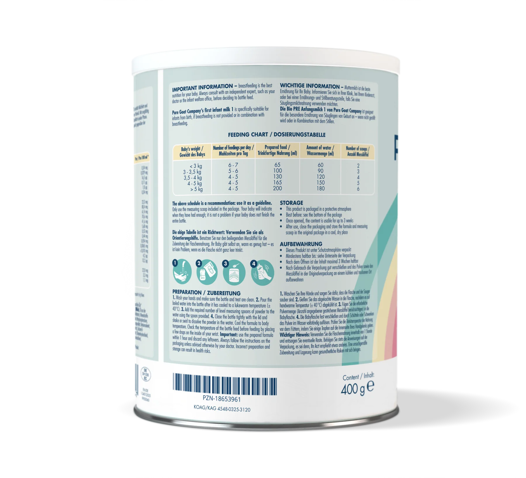Bio Pre Anfangsmilch Ziege 400g