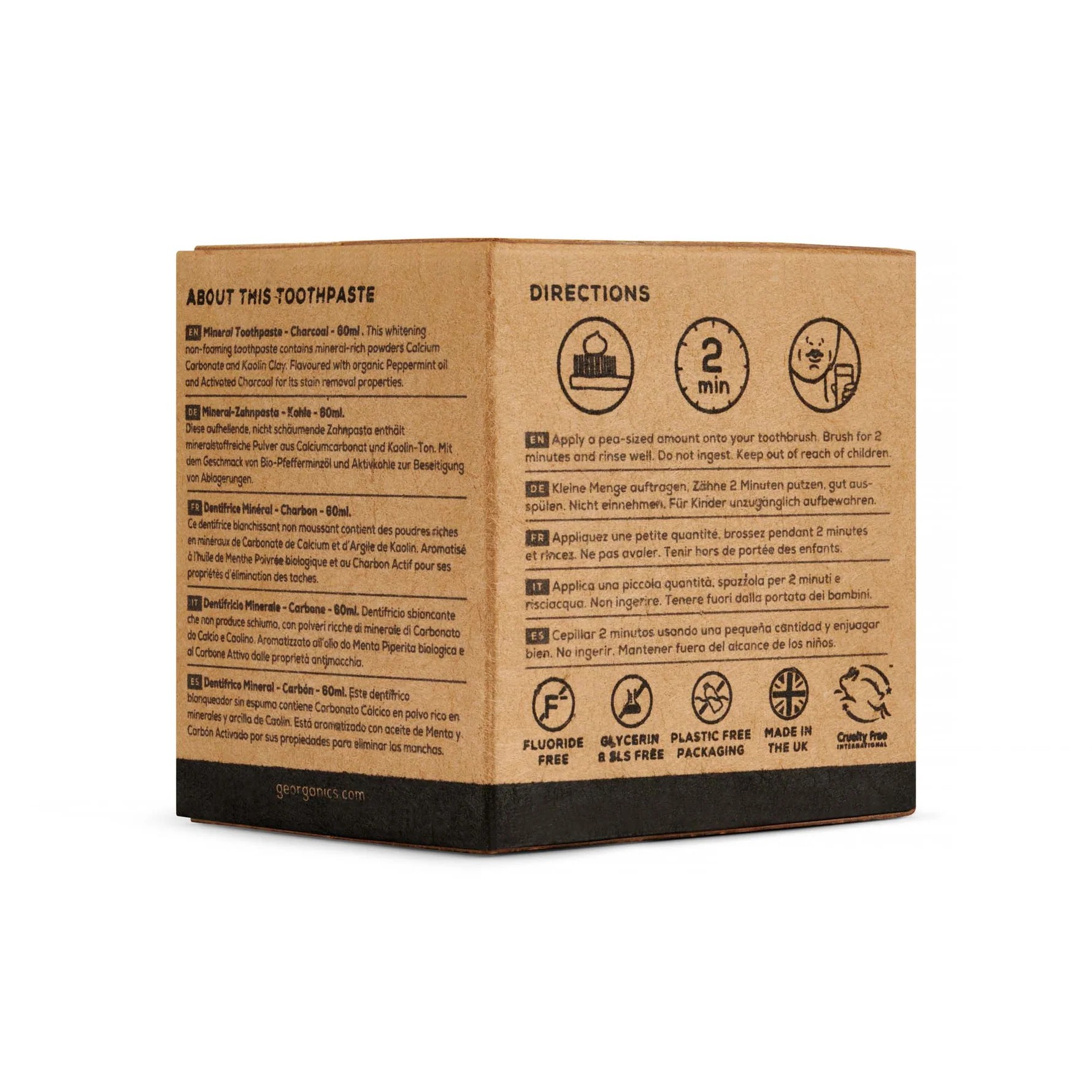 GEORGANICS Zahnpasta Aktivkohle 120ml GEORGANICS Zahnpasta Aktivkohle 120ml