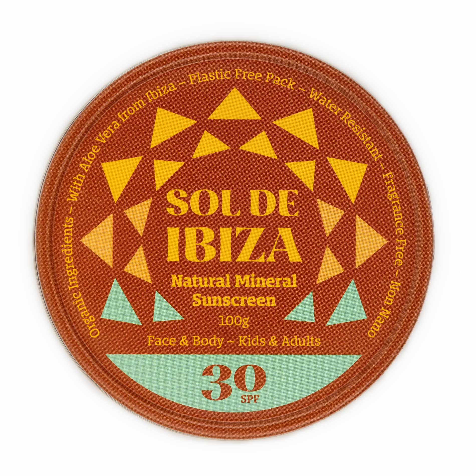 Sol de Ibiza Sonnencreme Gesicht und Körper LSF 30, Tiegel 100g