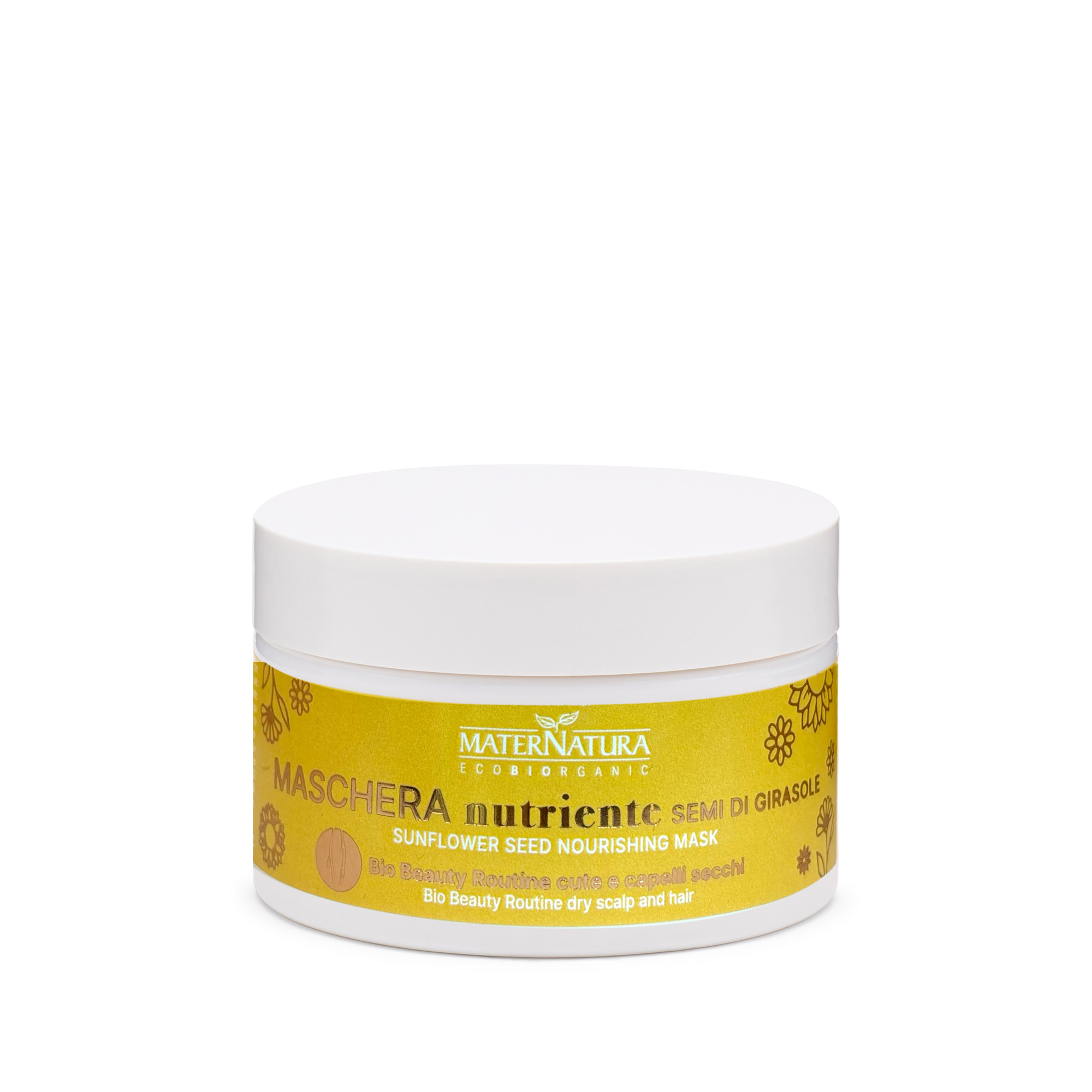 Pflegende Maske für trockenes Haar mit Sonnenblumenkernen 200ml