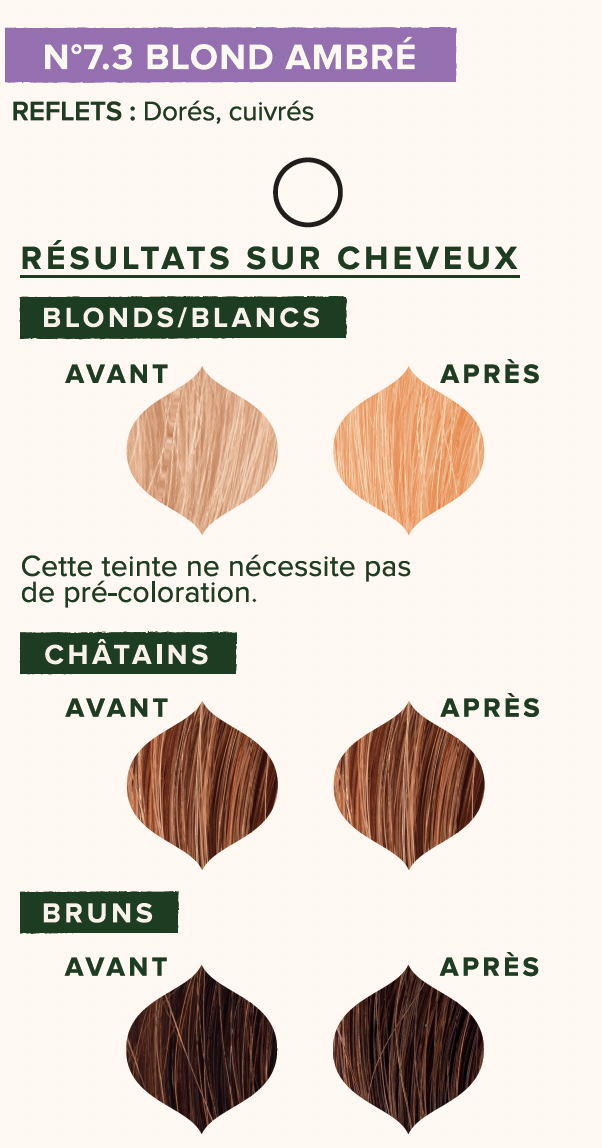 Pflanzen-Haarfarbe 7.3 warmes blond 100g