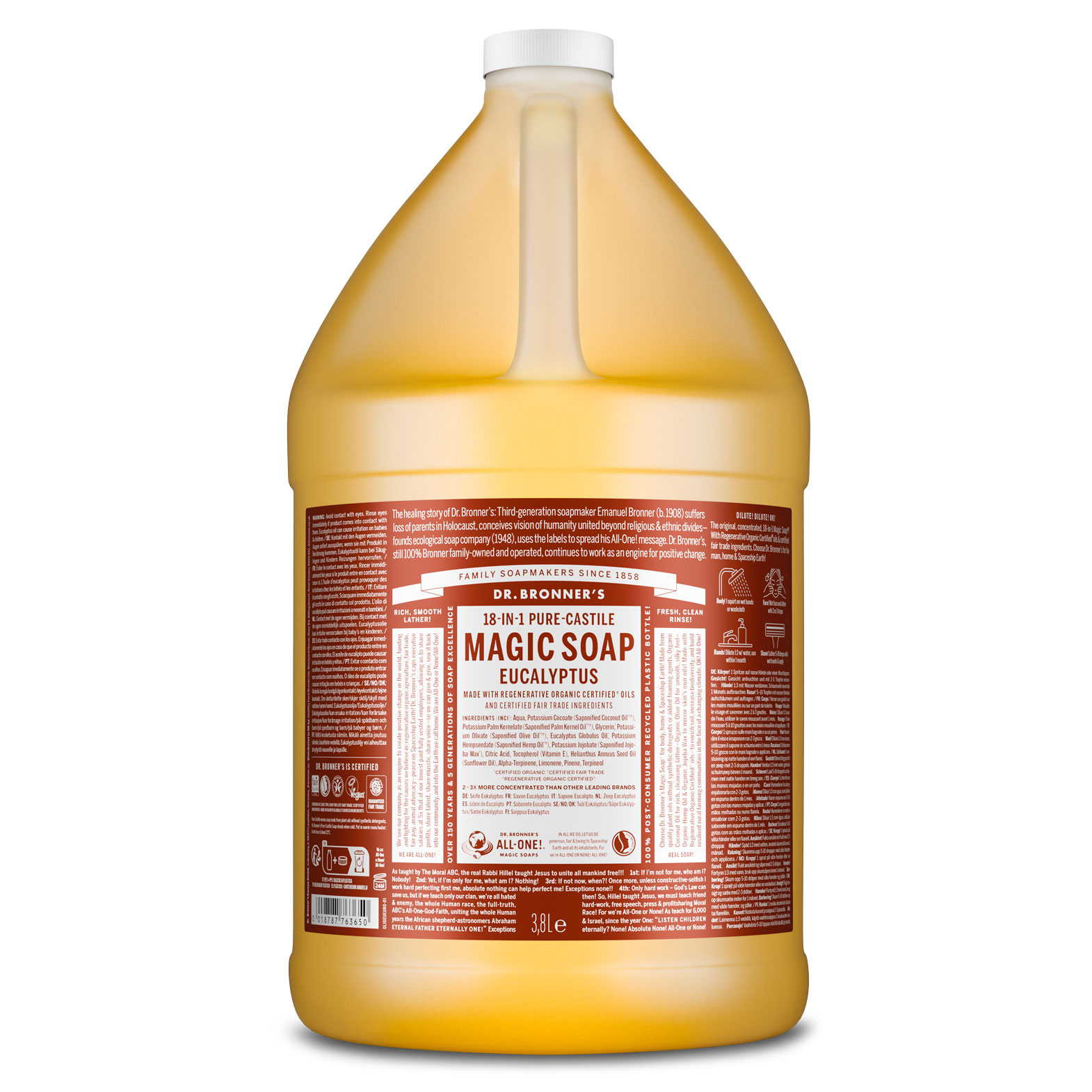 MAGIC SOAP Flüssigseife Eukalyptus 3,8 L (1 Gallon)