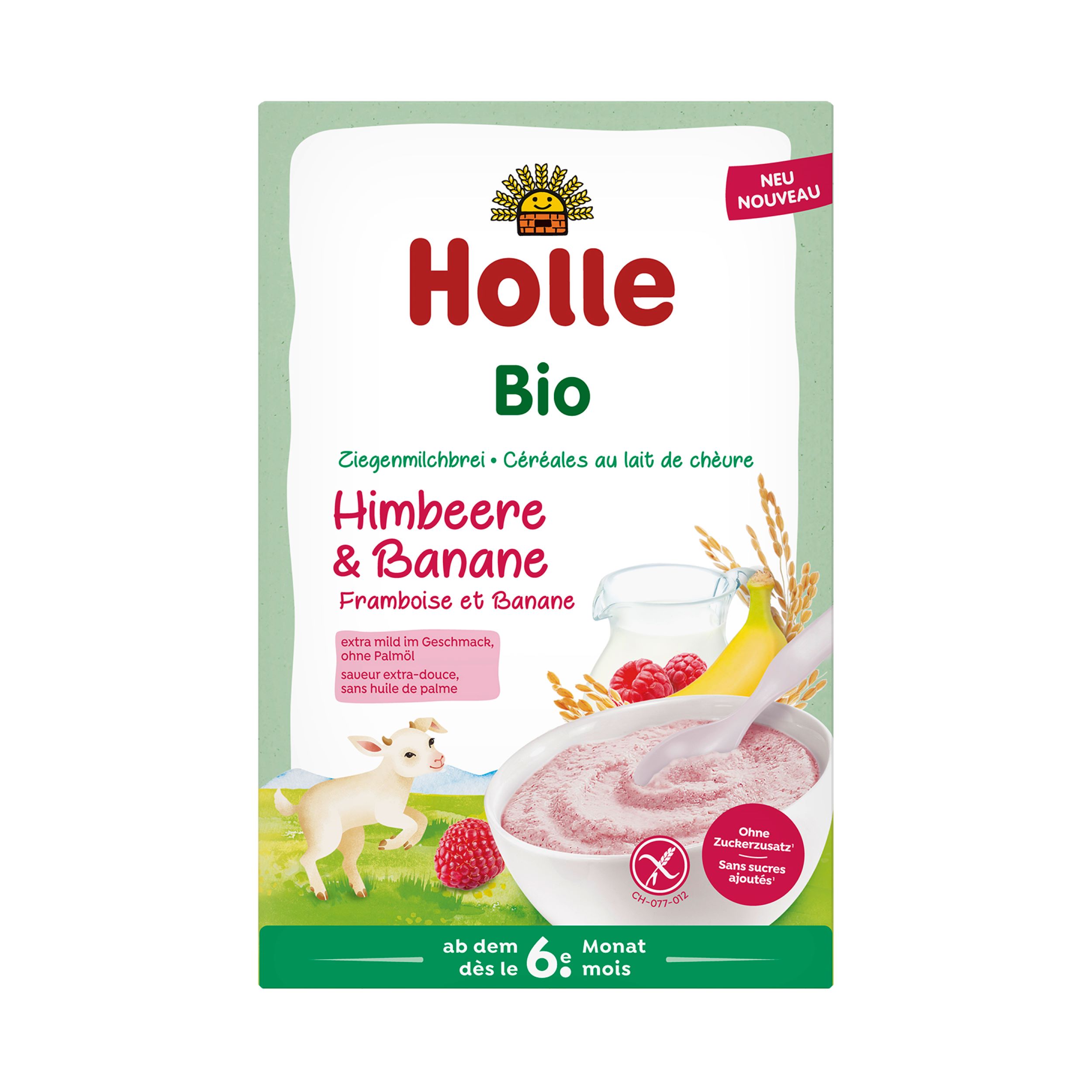 Bio Ziegenmilchbrei Himbeer Banane glutenfrei 200 g