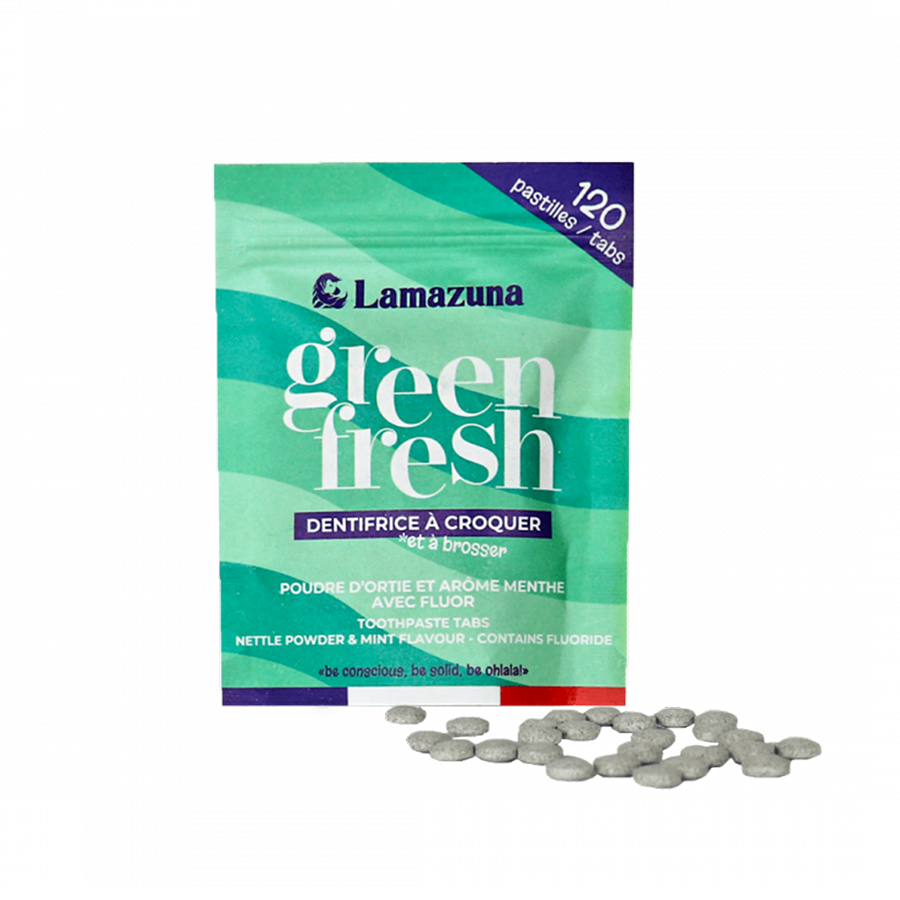 LAMAZUNA Zahnputztabletten Green Fresh mit Fluorid 120Tab.