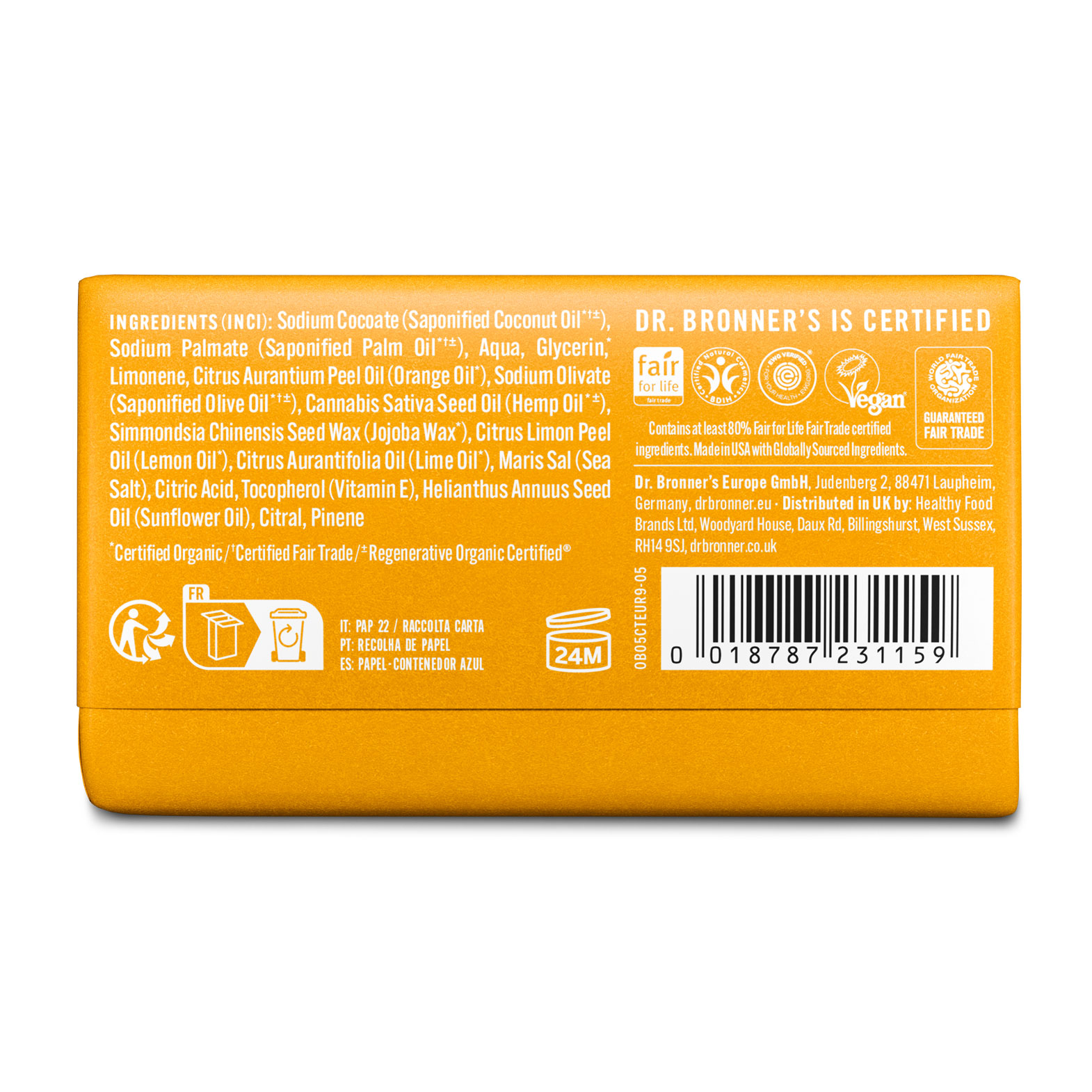 MAGIC BAR SOAP Stückseife Zitrus