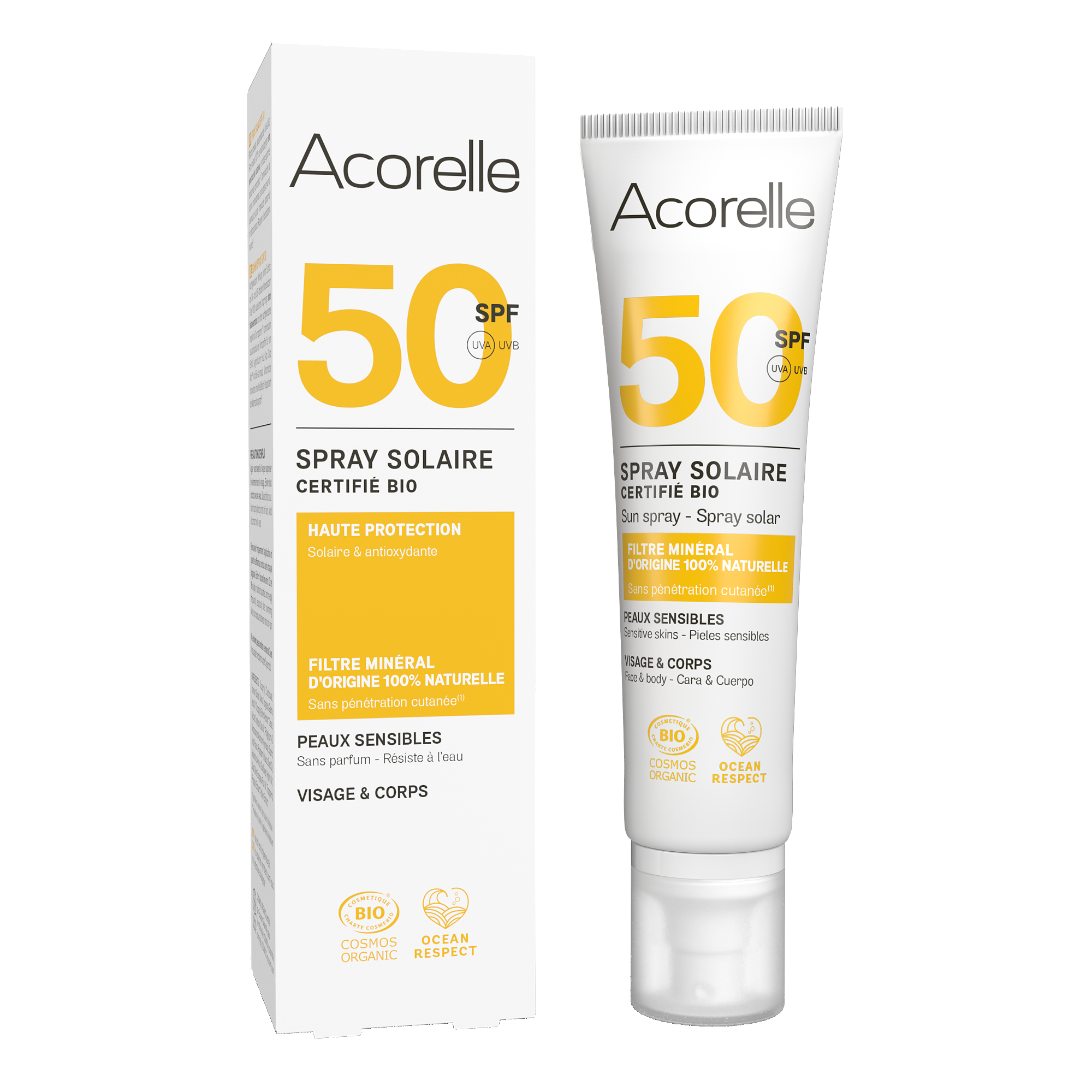 ACORELLE Sun Sonnenspray ohne Duft  LSF 50, 100ml ACORELLE Sun Sonnenspray ohne Duft  LSF 50, 100ml