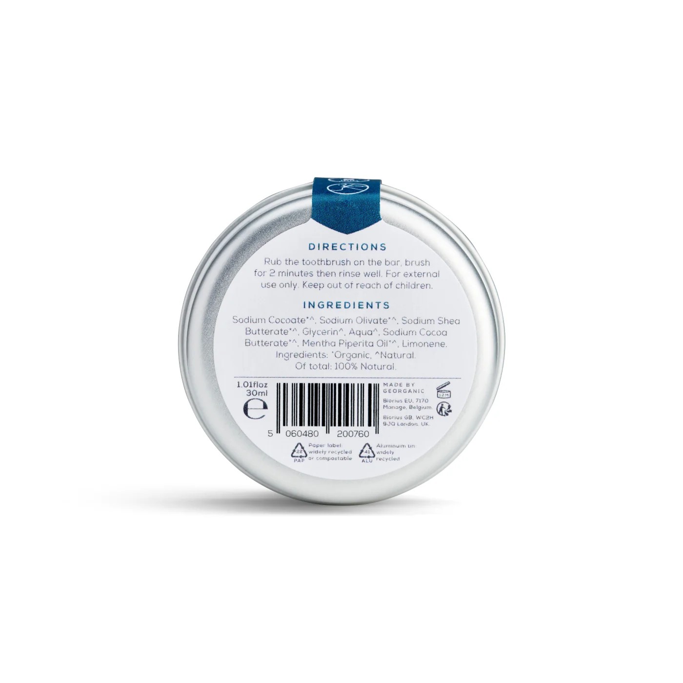 GEORGANICS  Zahnseife Pfefferminz, 30ml GEORGANICS  Zahnseife Pfefferminz, 30ml