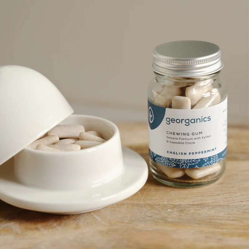 GEORGANICS Kaugummi Pfefferminz, Nachfüllung 140gums