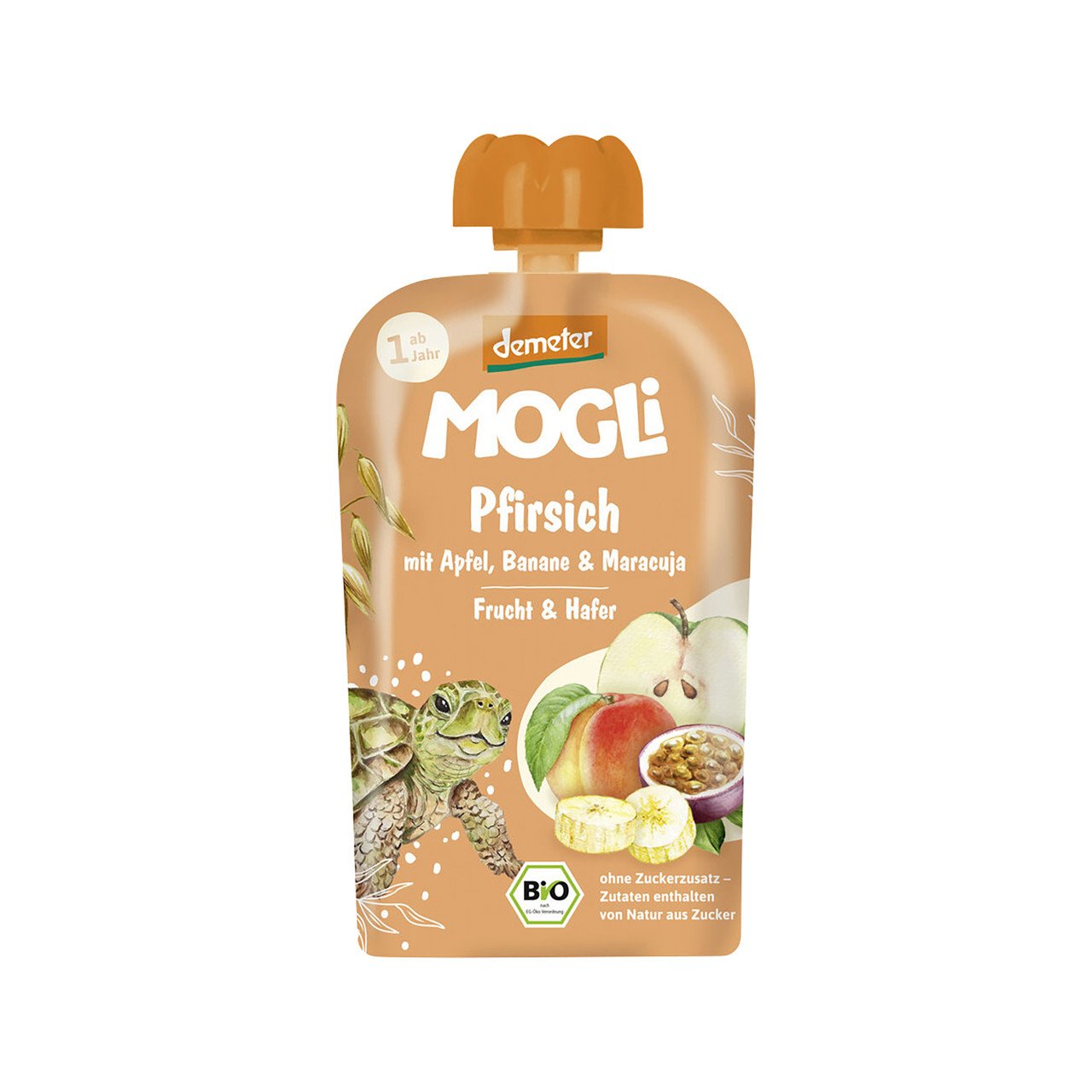 Bio Quetschie Pfirsich,Apfel,Banane,Maracuja&Hafer 100g VEGAN
