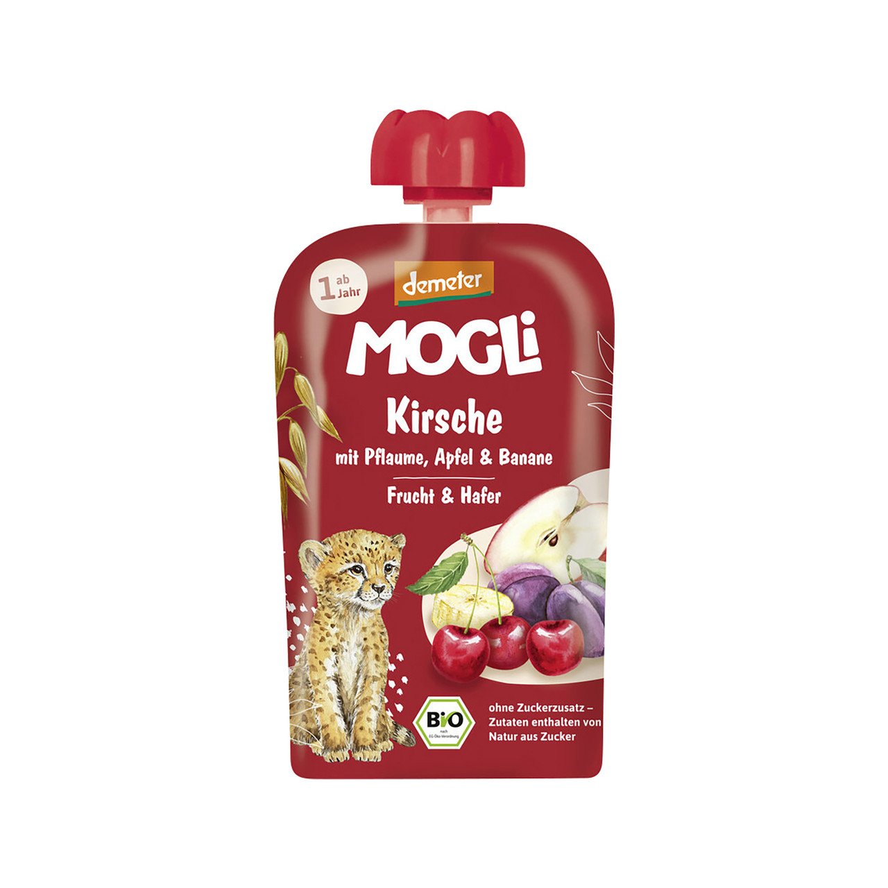 Bio Quetschie Kirsche,Apfel,Banane&Hafer 100g VEGAN