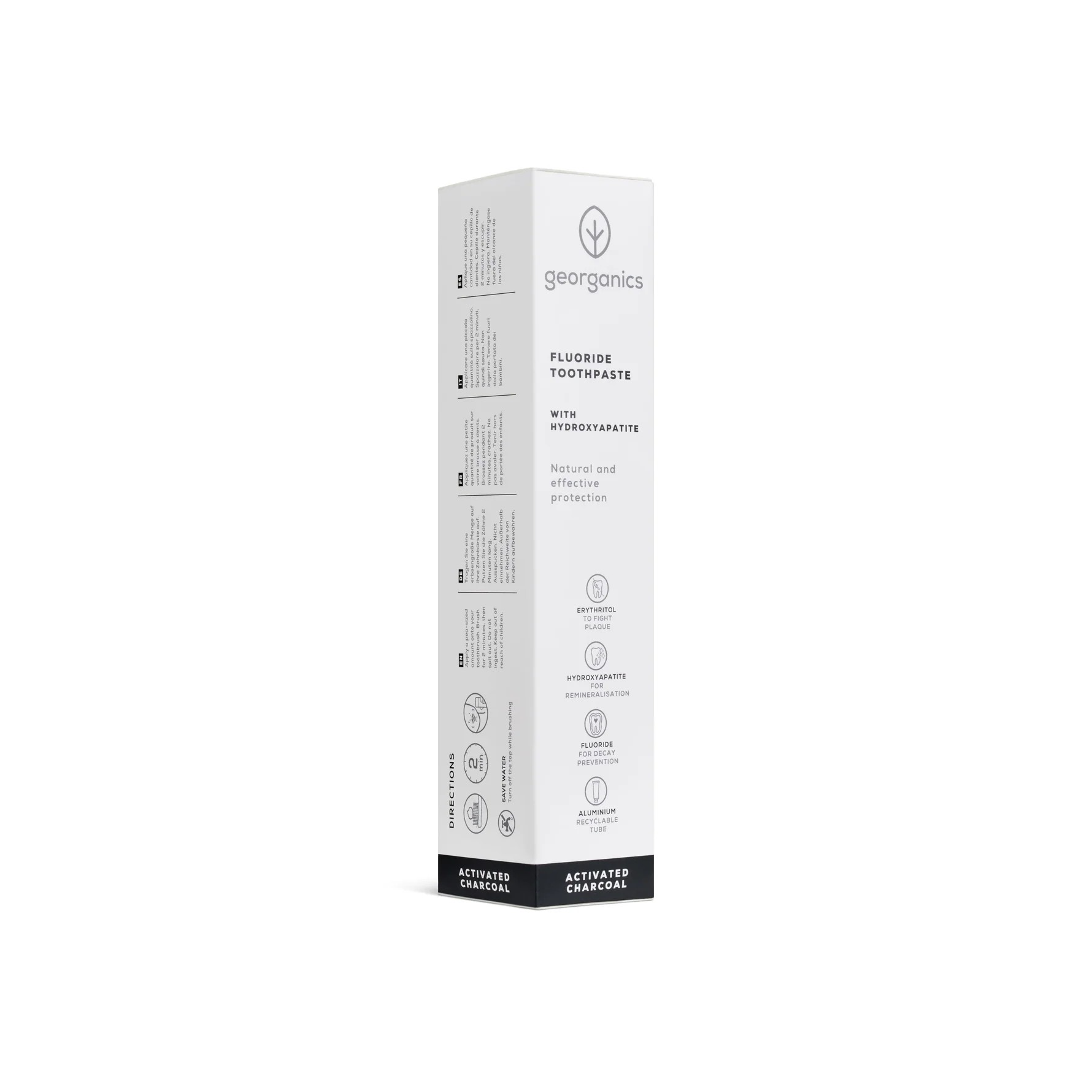 GEORGANICS Zahnpasta Aktivkohle mit Fluorid 75ml