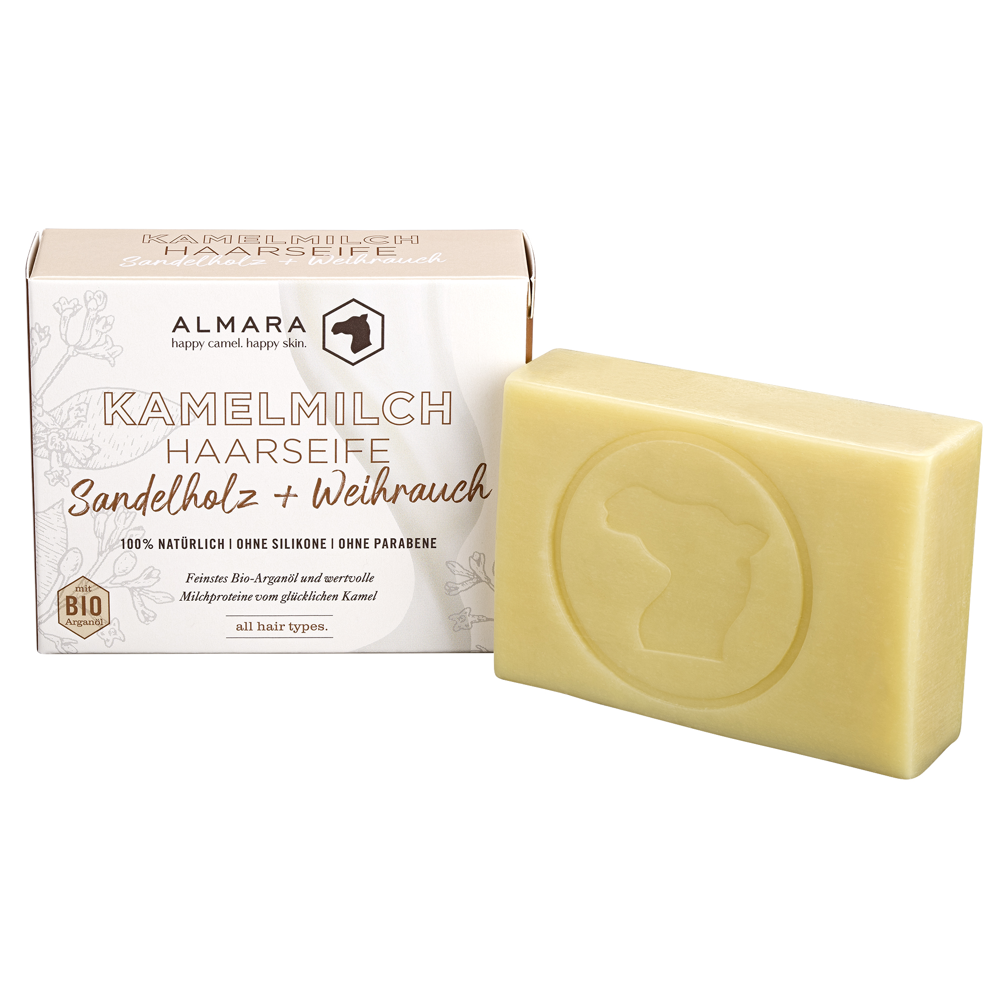 Kamelmilch Haarwaschseife Sandelholz & Weihrauch 100g Kamelmilch Haarwaschseife Sandelholz & Weihrauch 100g