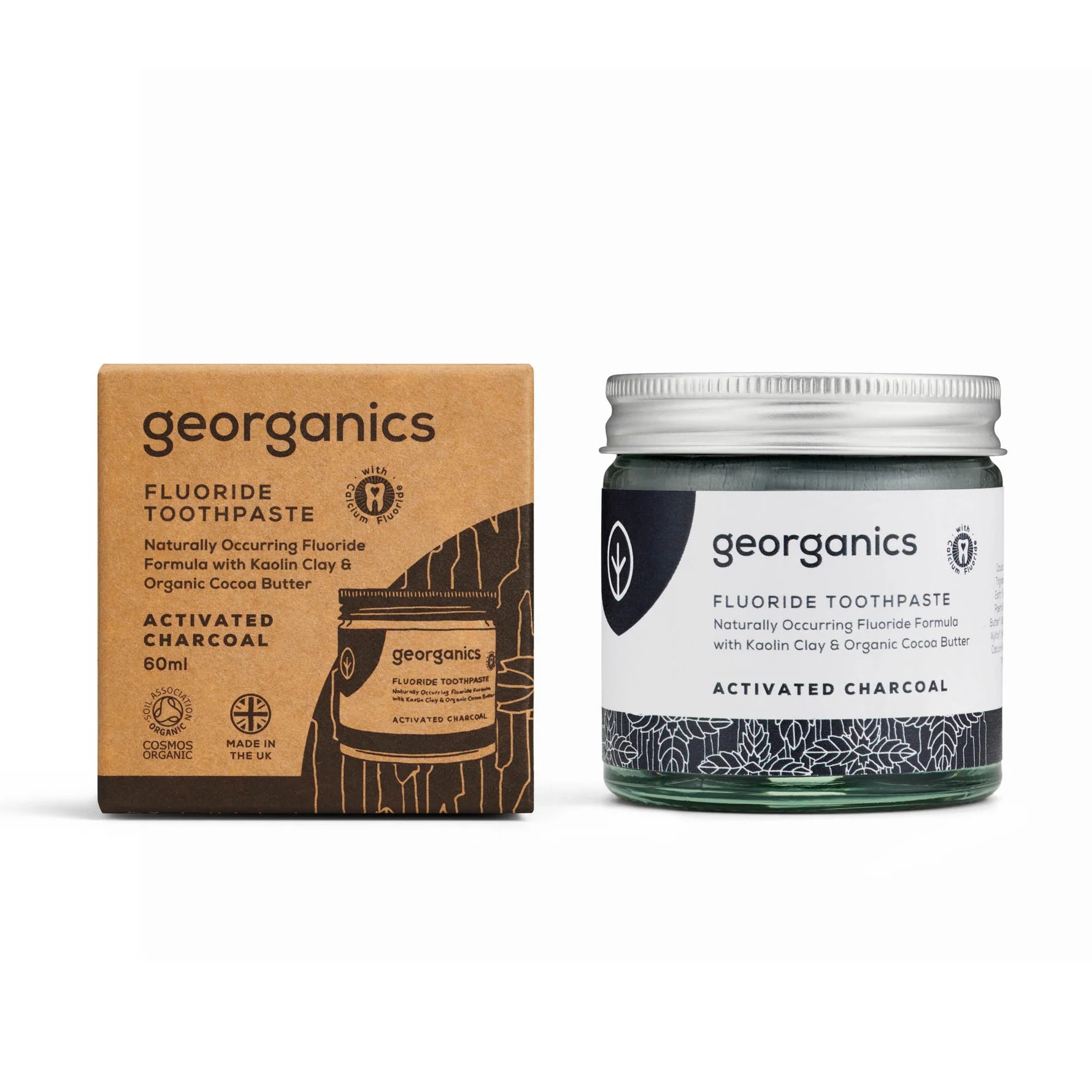 GEORGANICS Zahnpasta mit Fluorid Aktivkohle 60ml