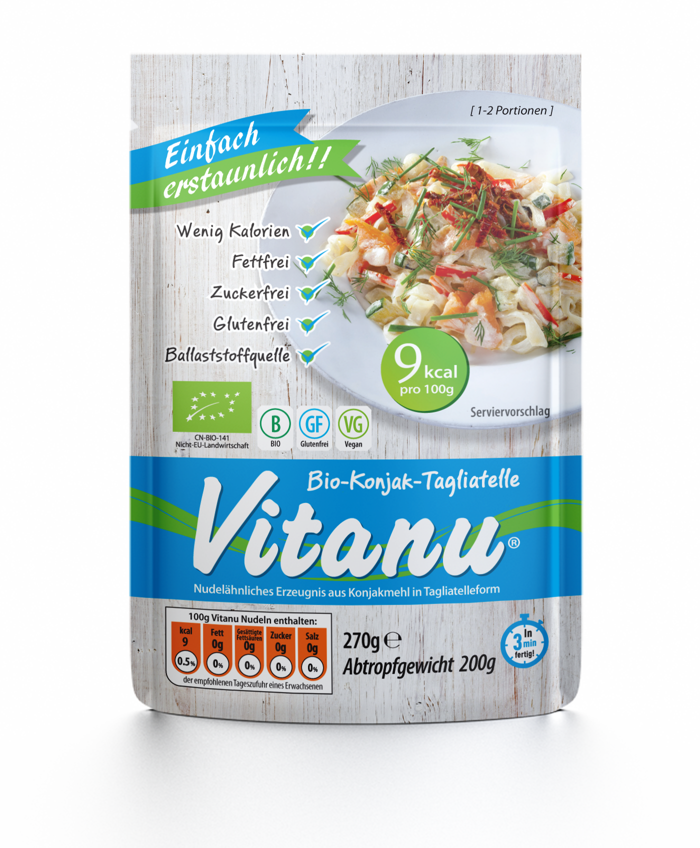 Vitanu Bio-Konjak-Tagliatelle 270g Vitanu Bio-Konjak-Tagliatelle 270g