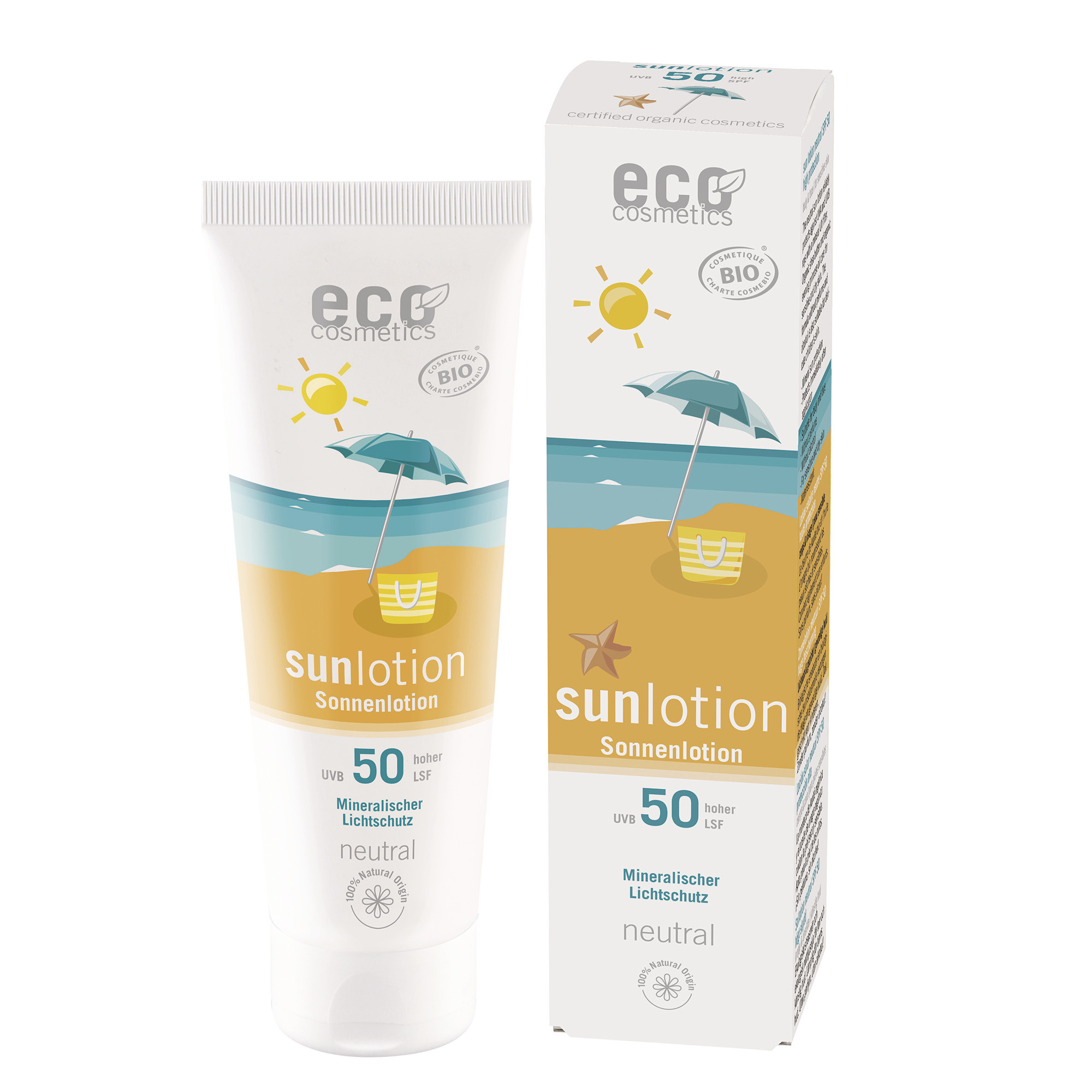 ECO Sonnenlotion neutral,ohne Duft LSF 50 125 ml ECO Sonnenlotion neutral,ohne Duft LSF 50 125 ml
