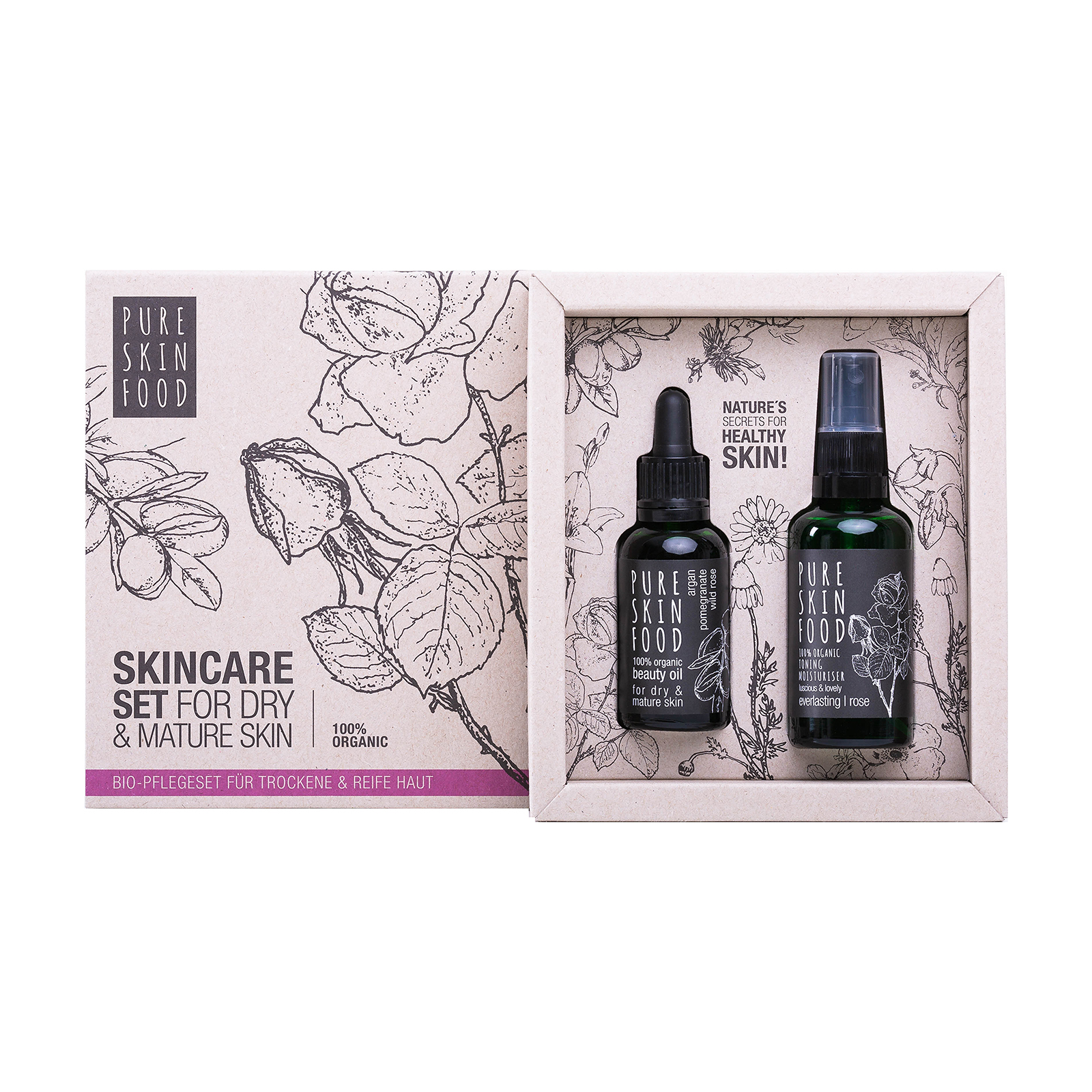 Organic Skincare Set For Dry & Mature Skin