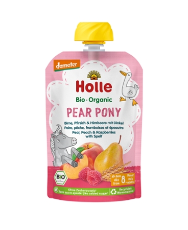 Pear Pony - Pouchy Birne, Pfirsich& Himbeere, Dinkel,100g#