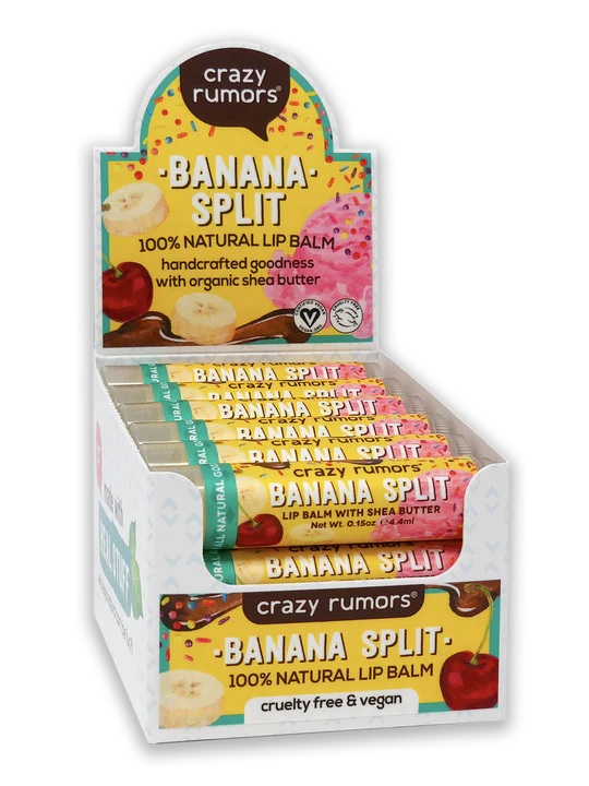 CRAZY RUMORS Banana Split Lip Balm 4,25g CRAZY RUMORS Banana Split Lip Balm 4,25g