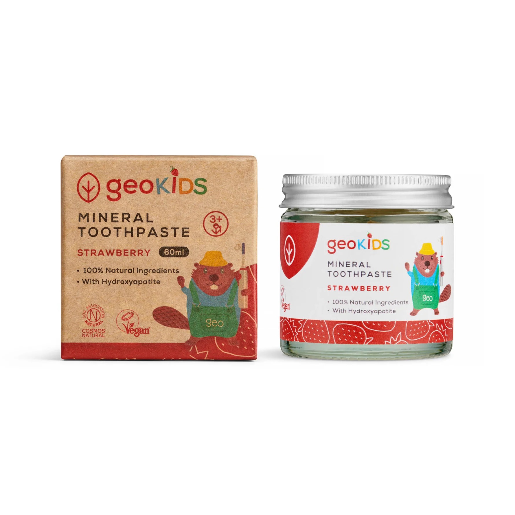 Georganics KIDSzahnpasta GeoKids, Erdbeere, ohne Fluorid 60ml
