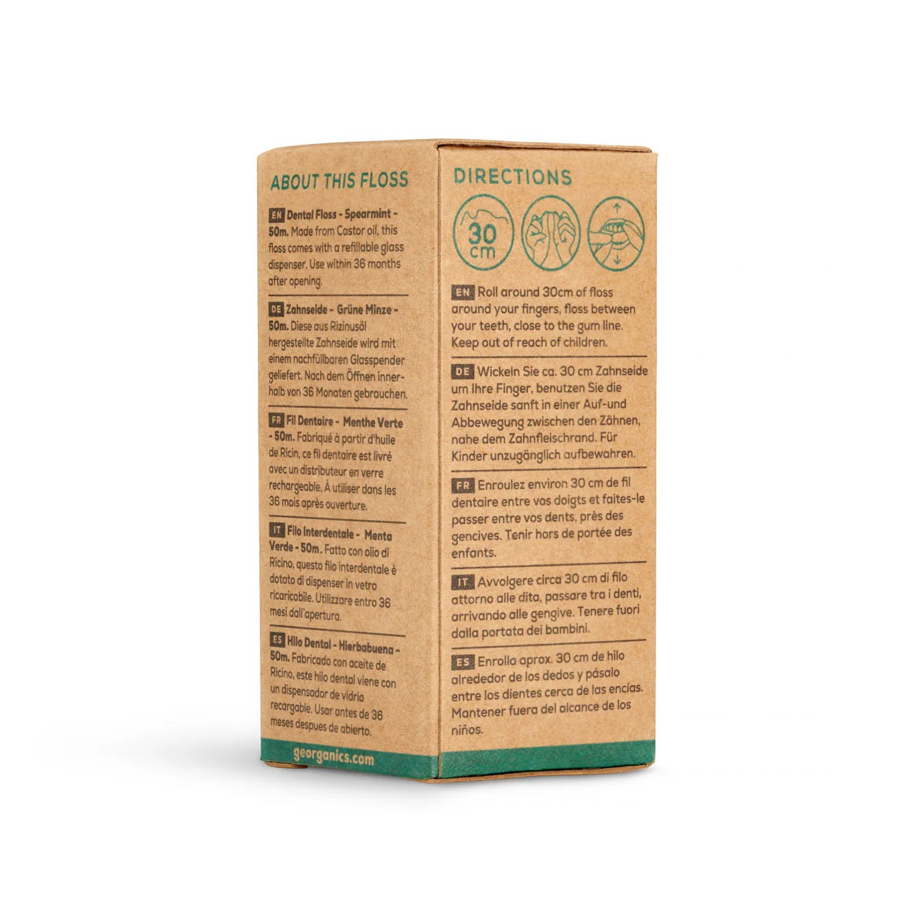 GEORGANICS Zahnseide Spearmint Bionylon, 50mt GEORGANICS Zahnseide Spearmint Bionylon, 50mt