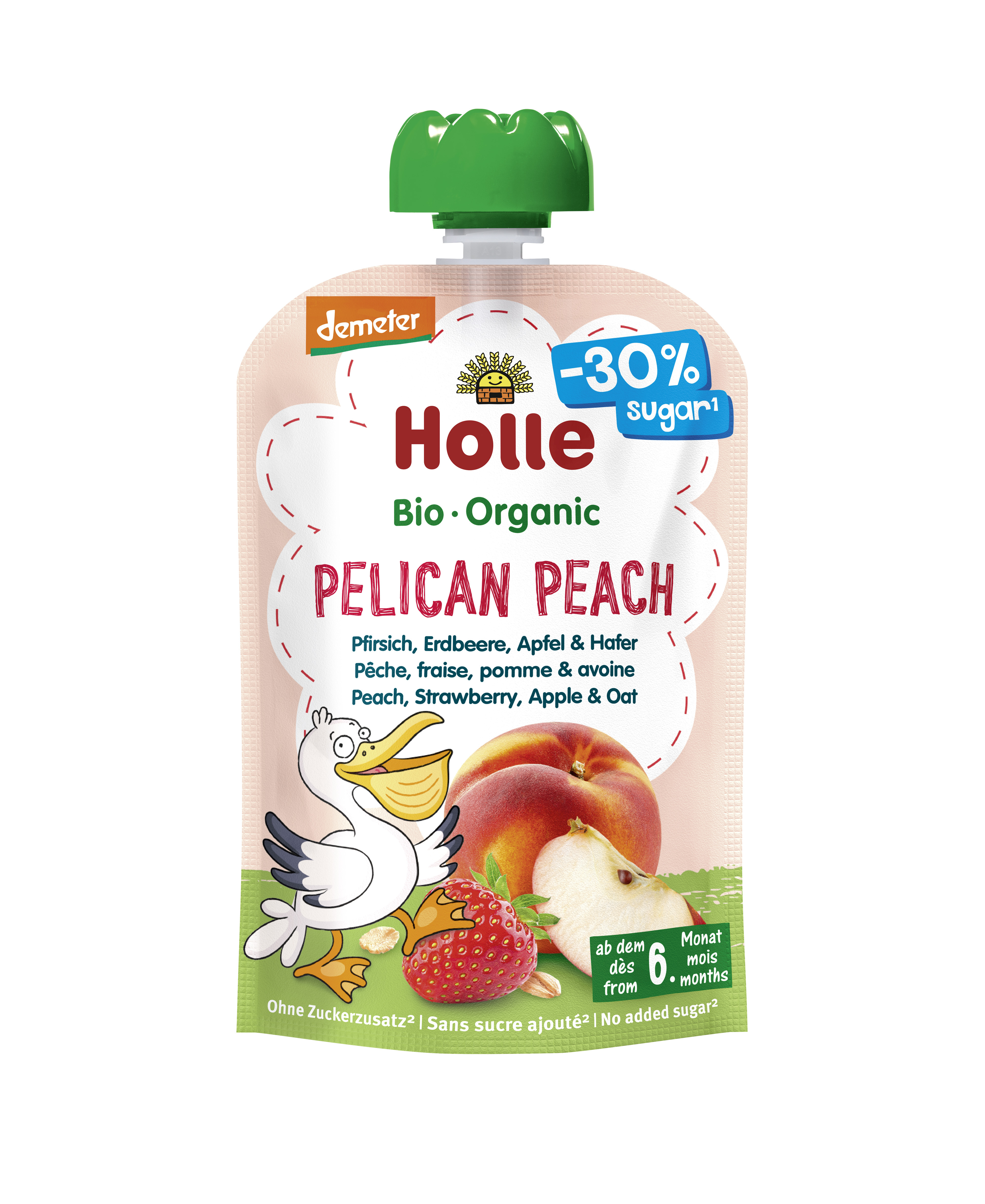 Pelican Peach – Pfirsich, Erdbeere, Apfel und Hafer 100g