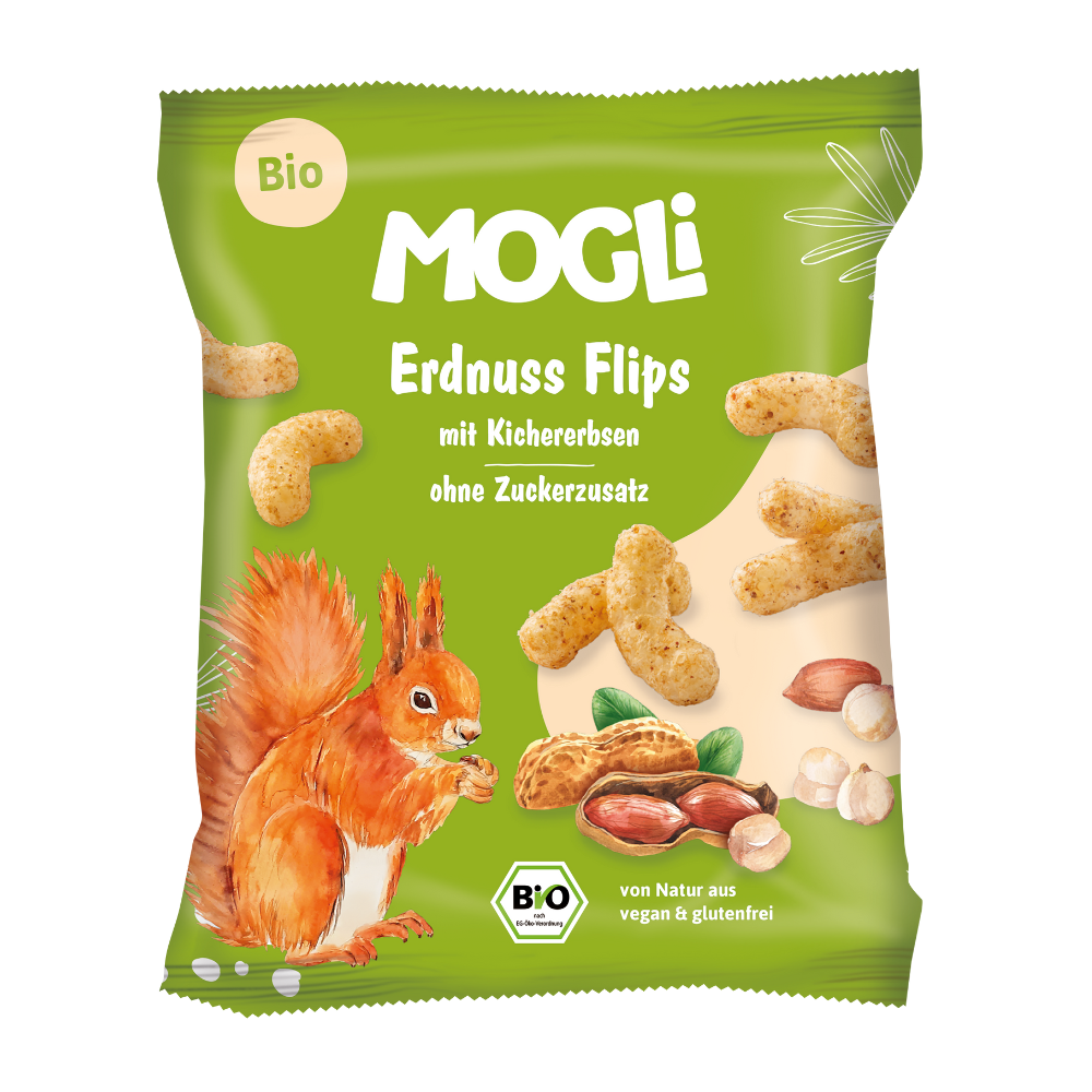 Bio Erdnuss Flips mit Kichererbsen 30g