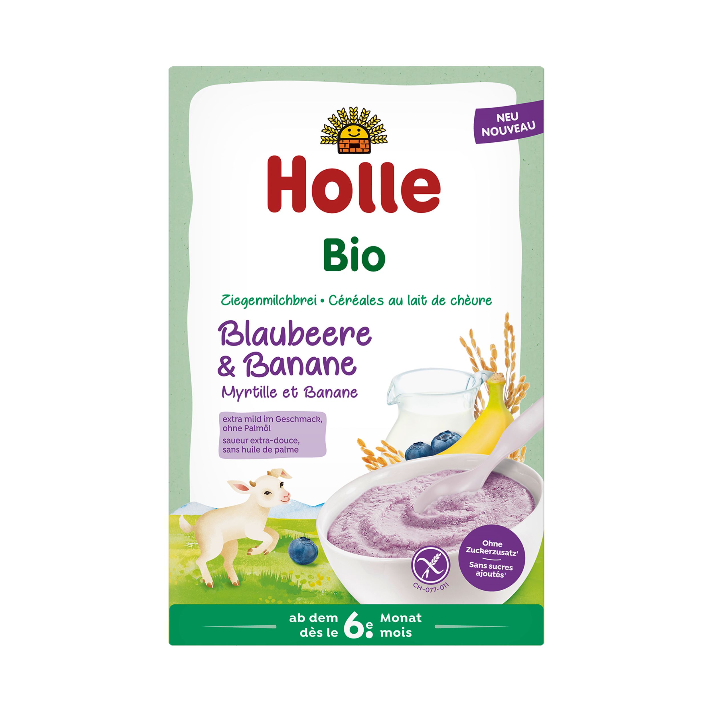 Bio Ziegenmilchbrei Blaubeer Banane glutenfrei 200 g